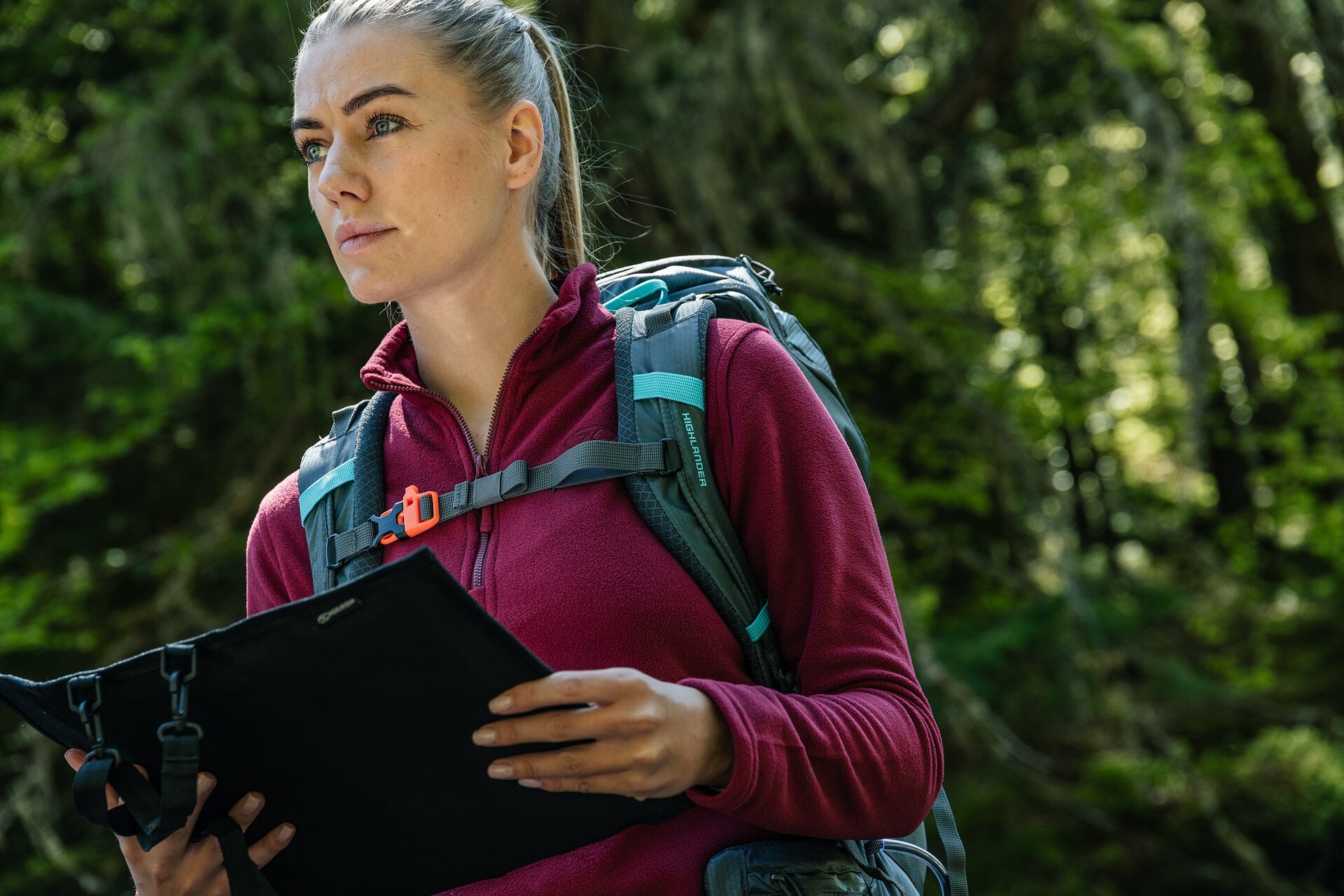 Highlander Outdoor Ember Fleece Top női polár pulóver - Rumba Red