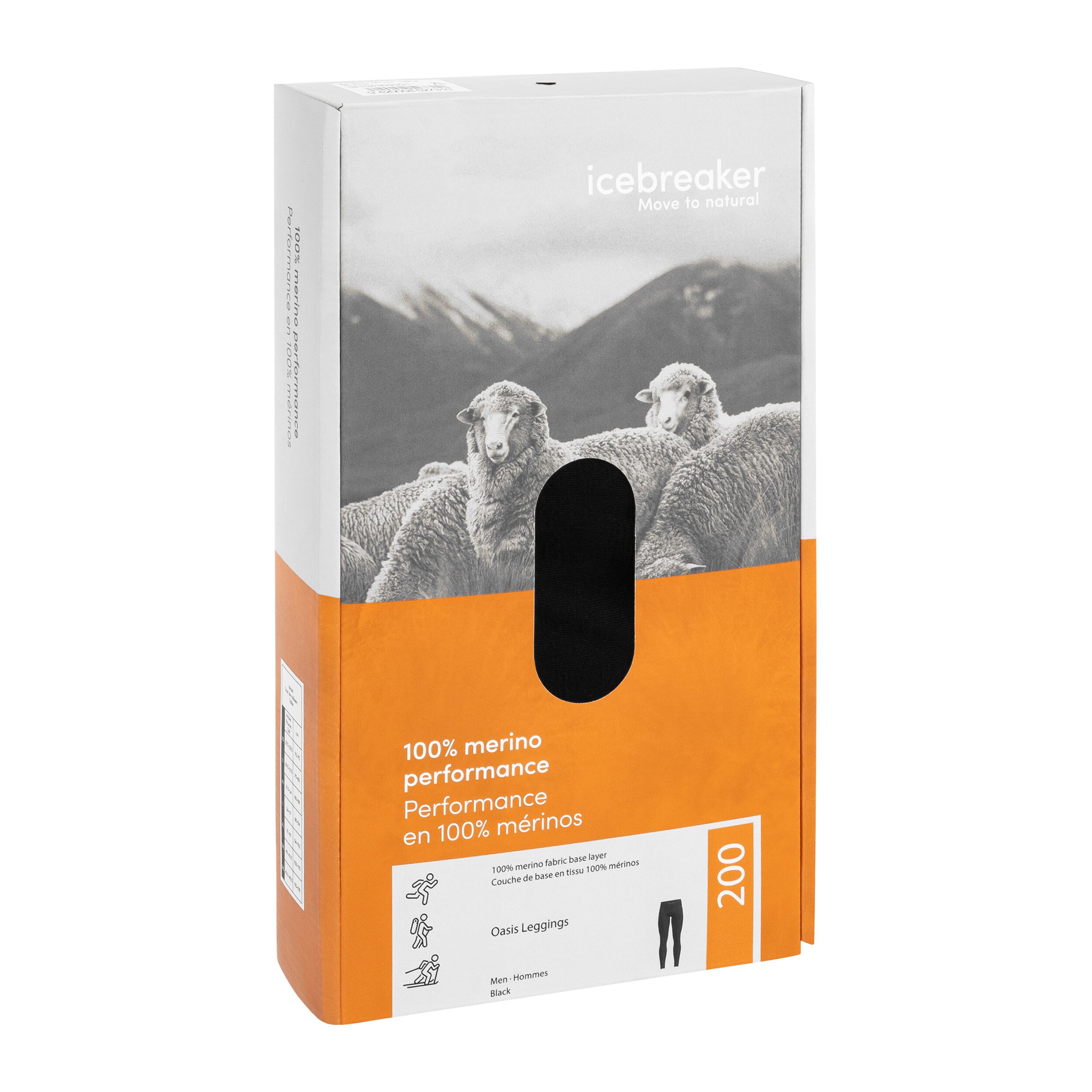 Ice Breaker Merino 200 Oasis Thermal termikus nadrág - Black