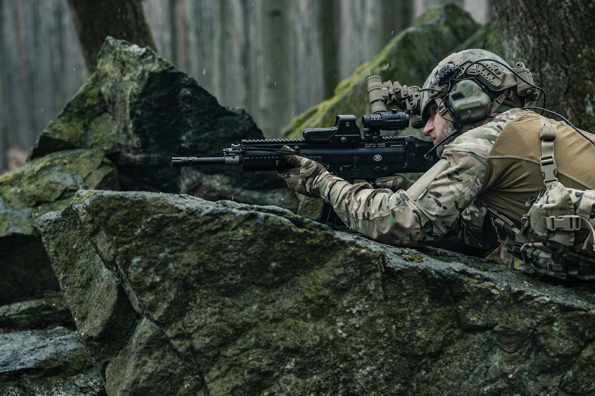 Wosport HD-11 Gen. 5 aktív hallásvédő - MultiCam