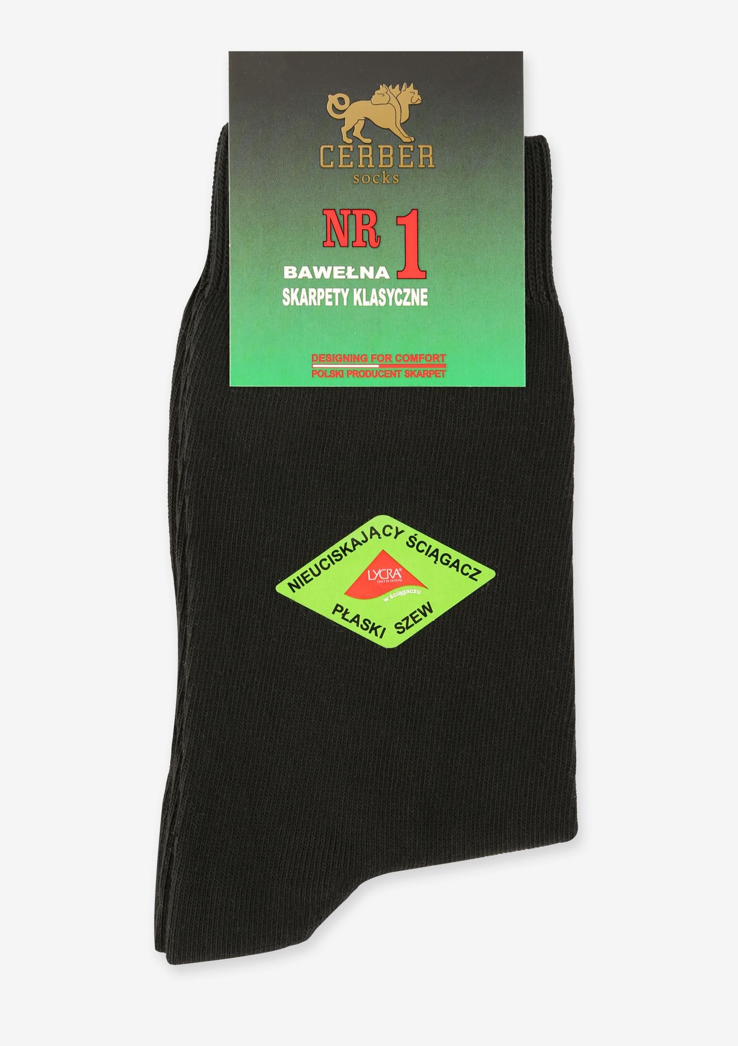 Cerber klasszikus zokni - Fekete