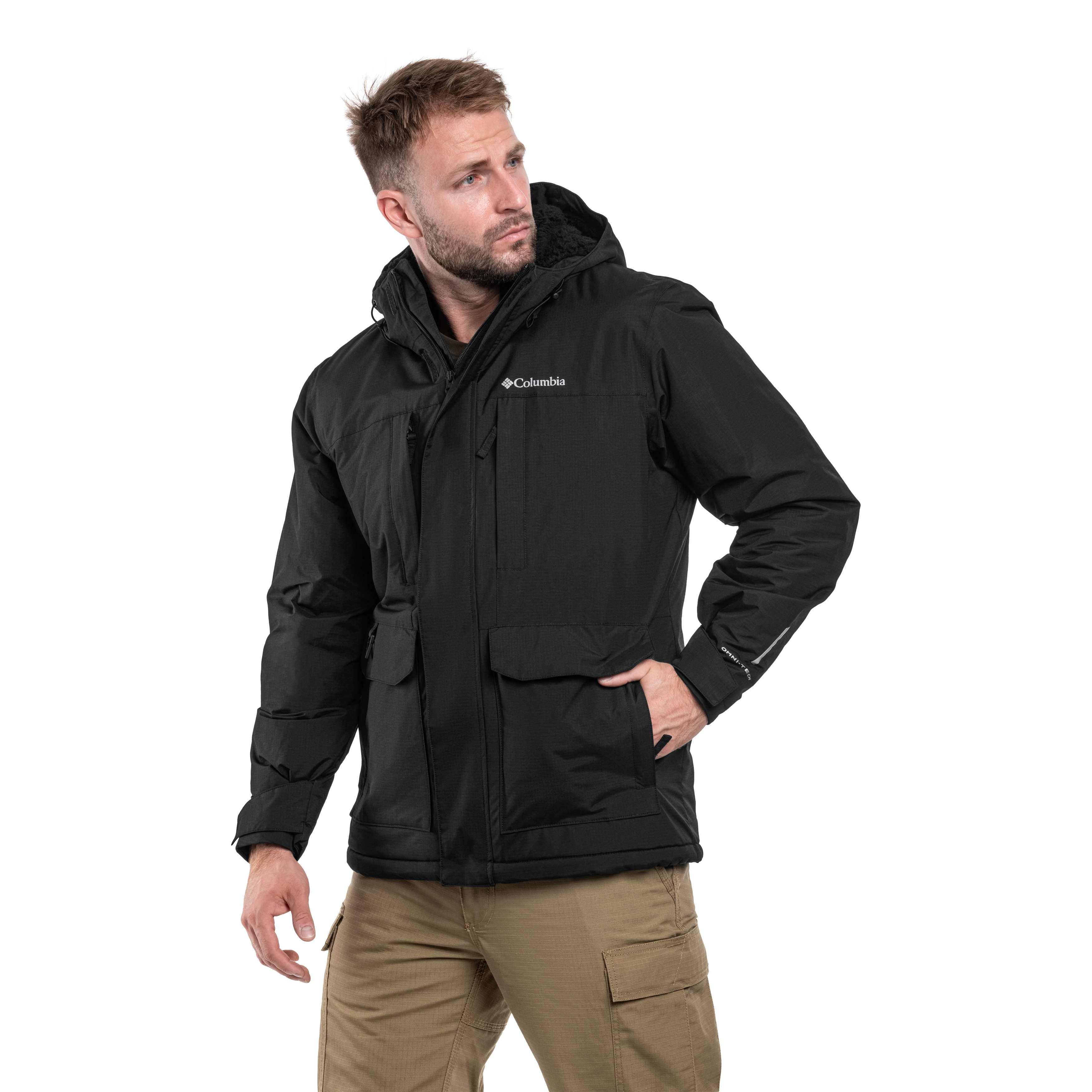 Columbia Landroamer Sherpa Lined Waterproof Hooded kabát - Black