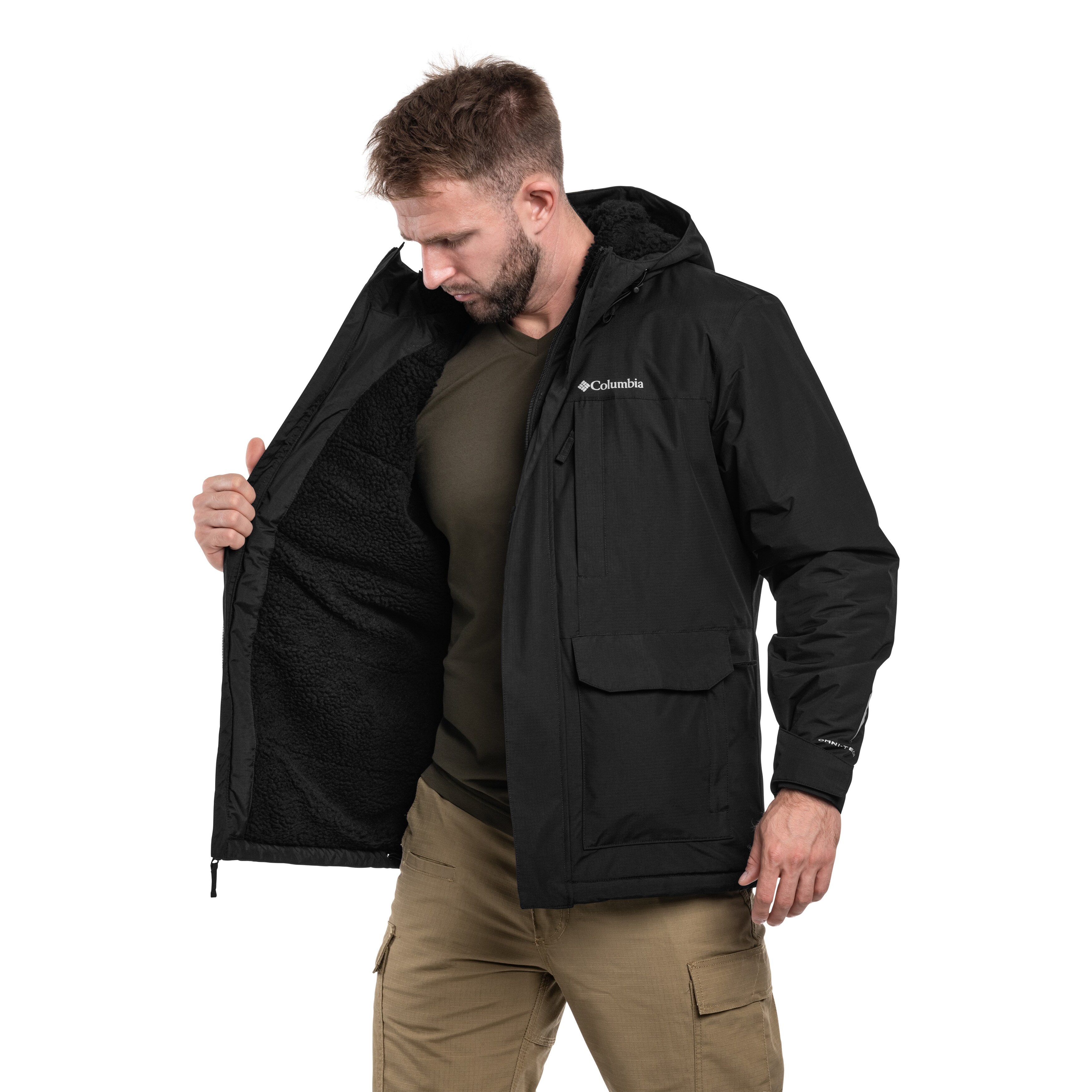Columbia Landroamer Sherpa Lined Waterproof Hooded kabát - Black