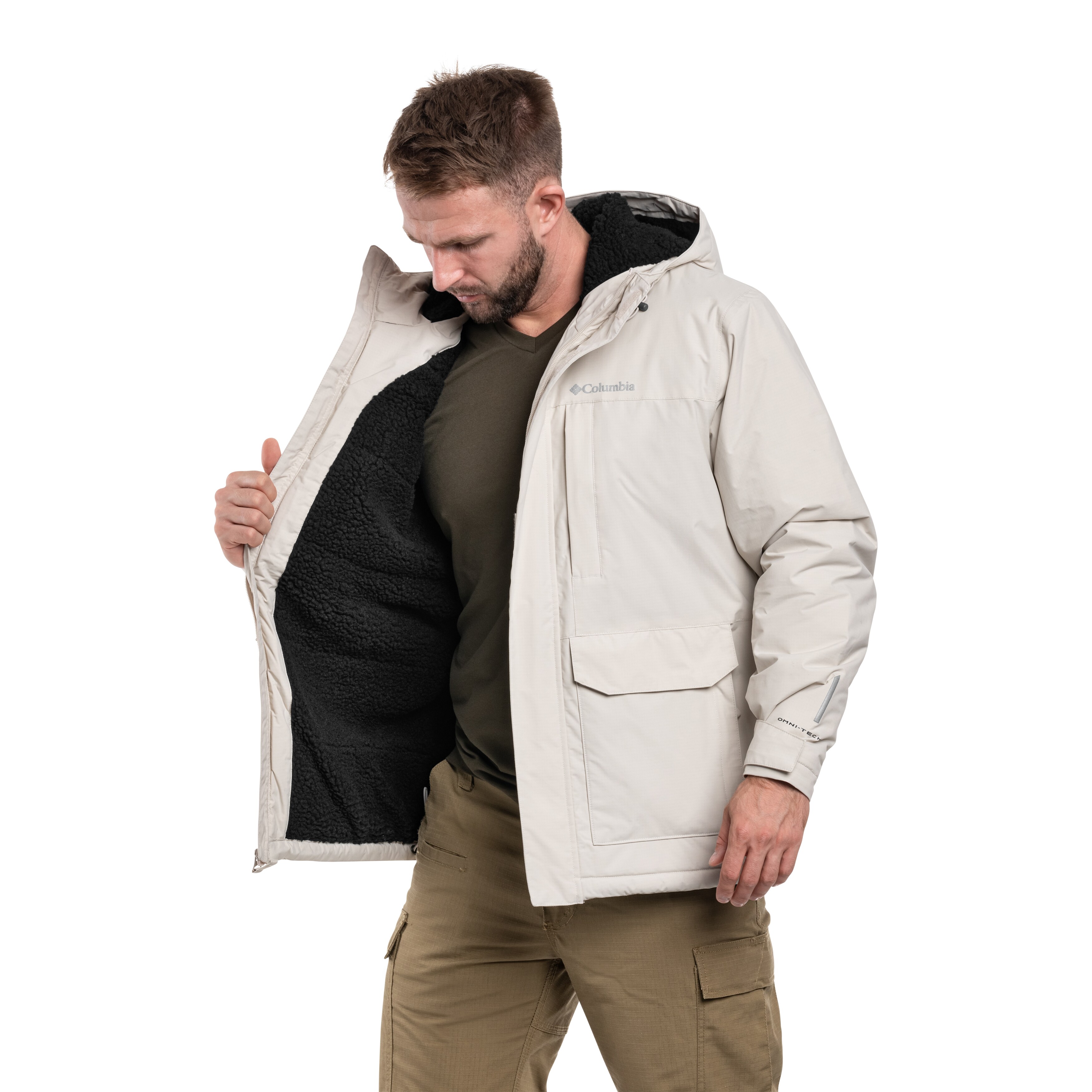 Columbia Landroamer Sherpa Lined Waterproof Hooded kabát - Dark Stone