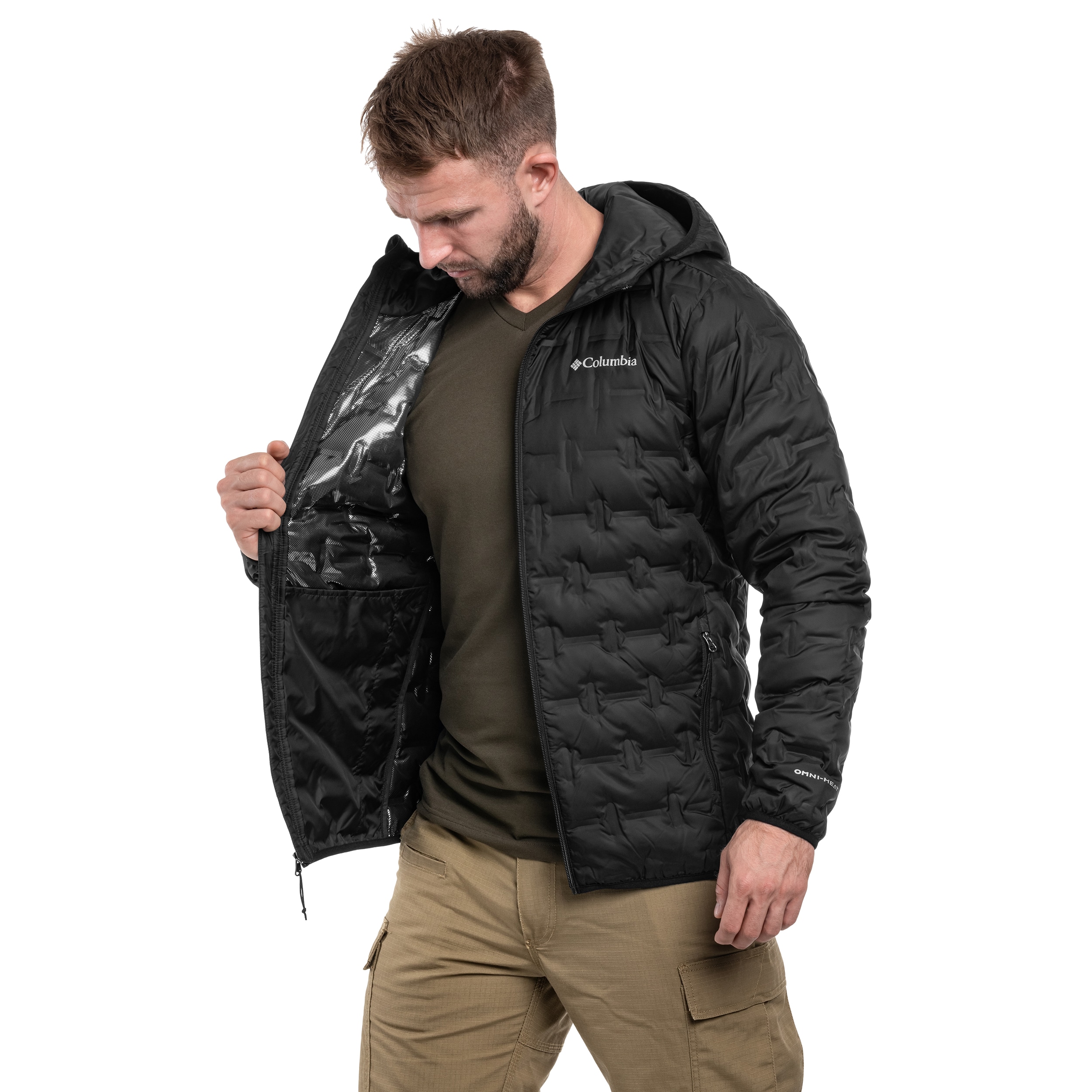 Columbia Delta Ridge II Down Hooded kabát - Black