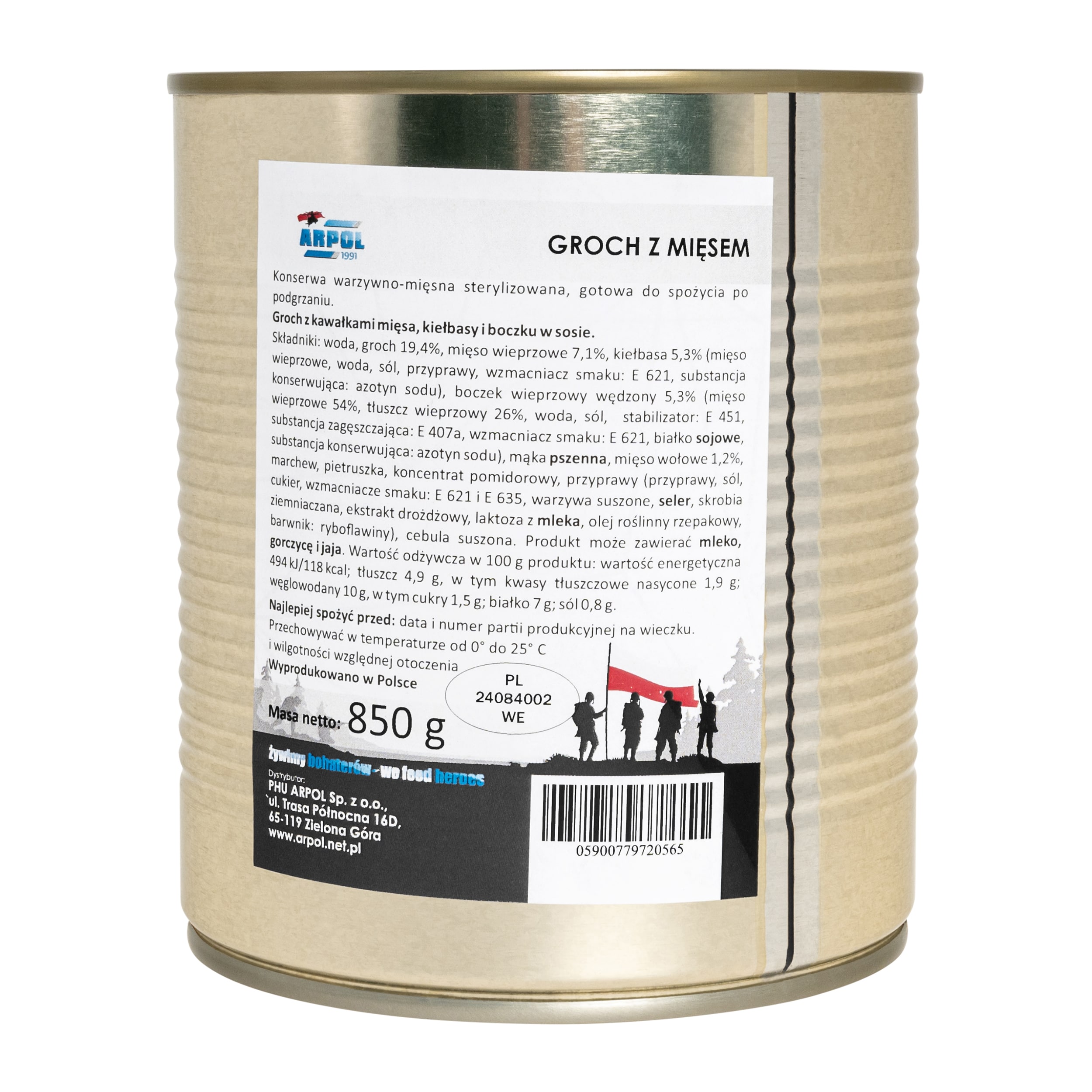 Arpol konzerv - Borsós hús 850 g