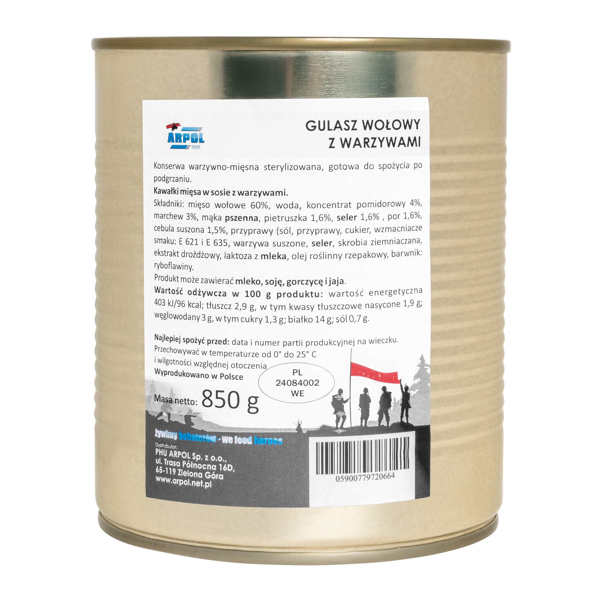 Arpol konzerv - Marhapörkölt zöldségekkel 850 g