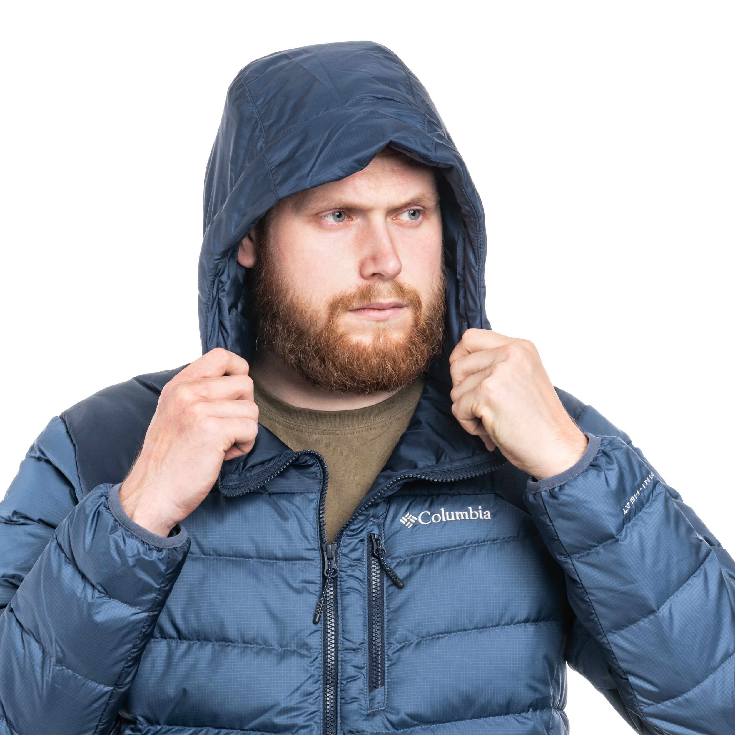 Columbia Autumn Park II Down Hooded Jacket kabát - Dark Mountain