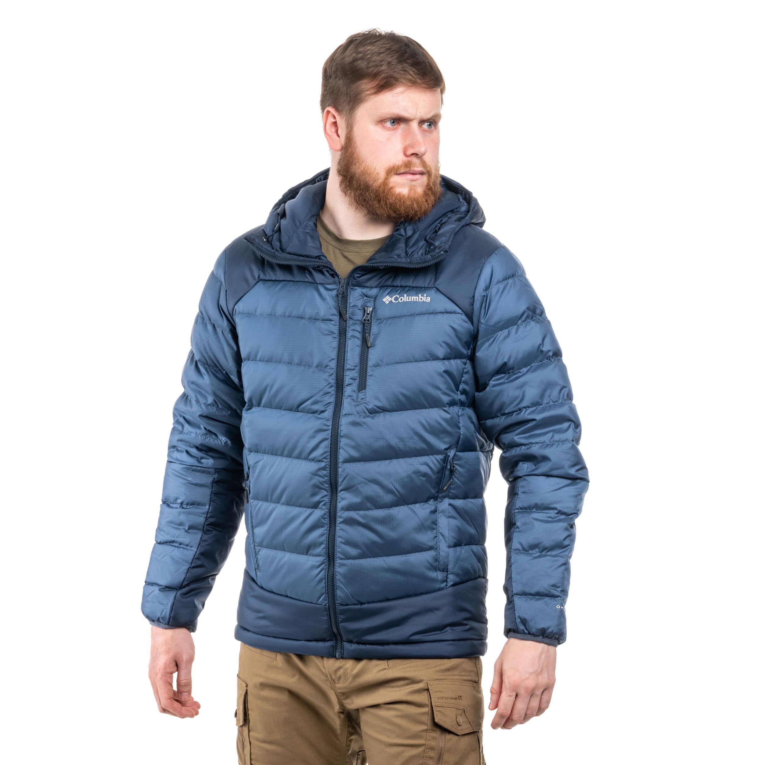 Columbia Autumn Park II Down Hooded Jacket kabát - Dark Mountain