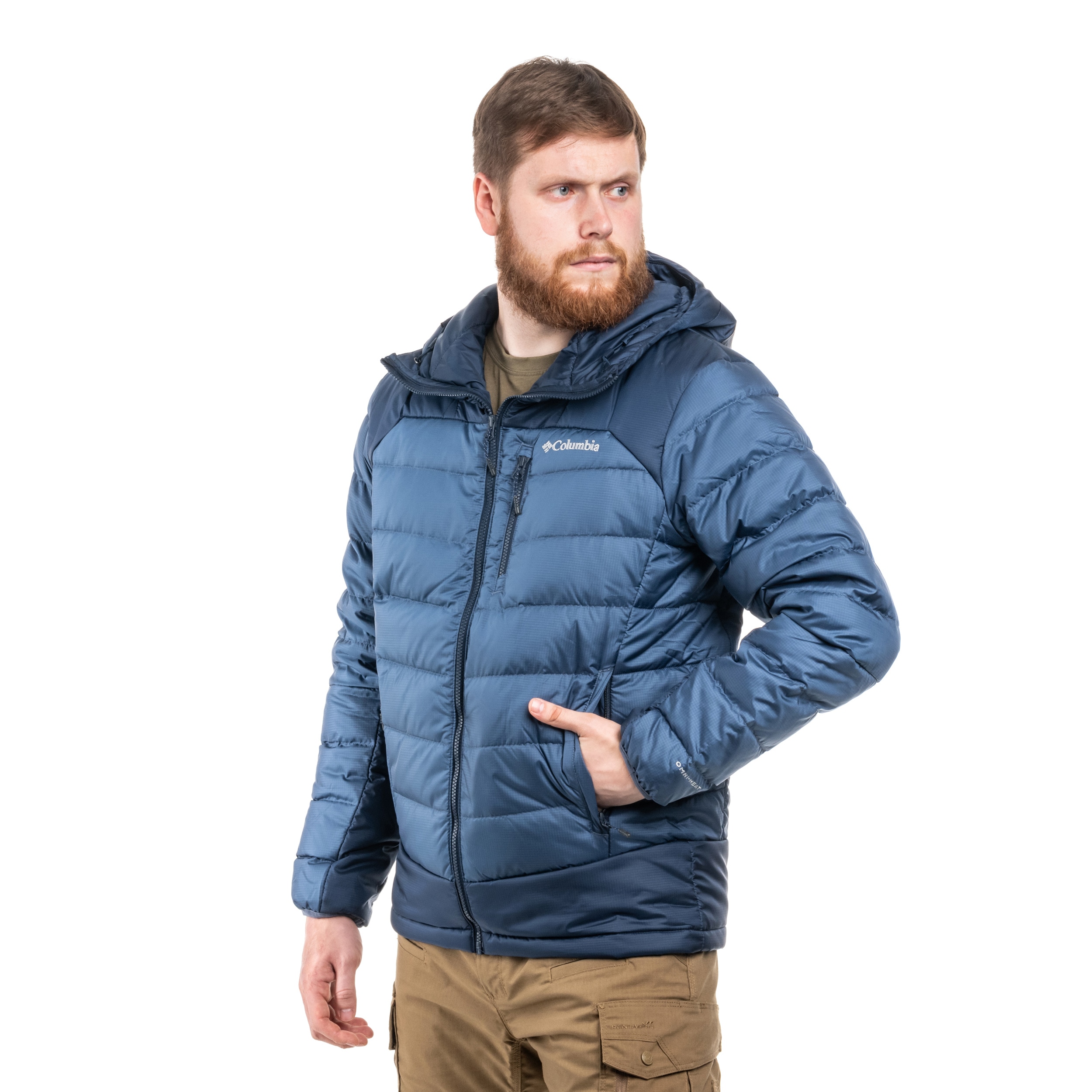 Columbia Autumn Park II Down Hooded Jacket kabát - Dark Mountain