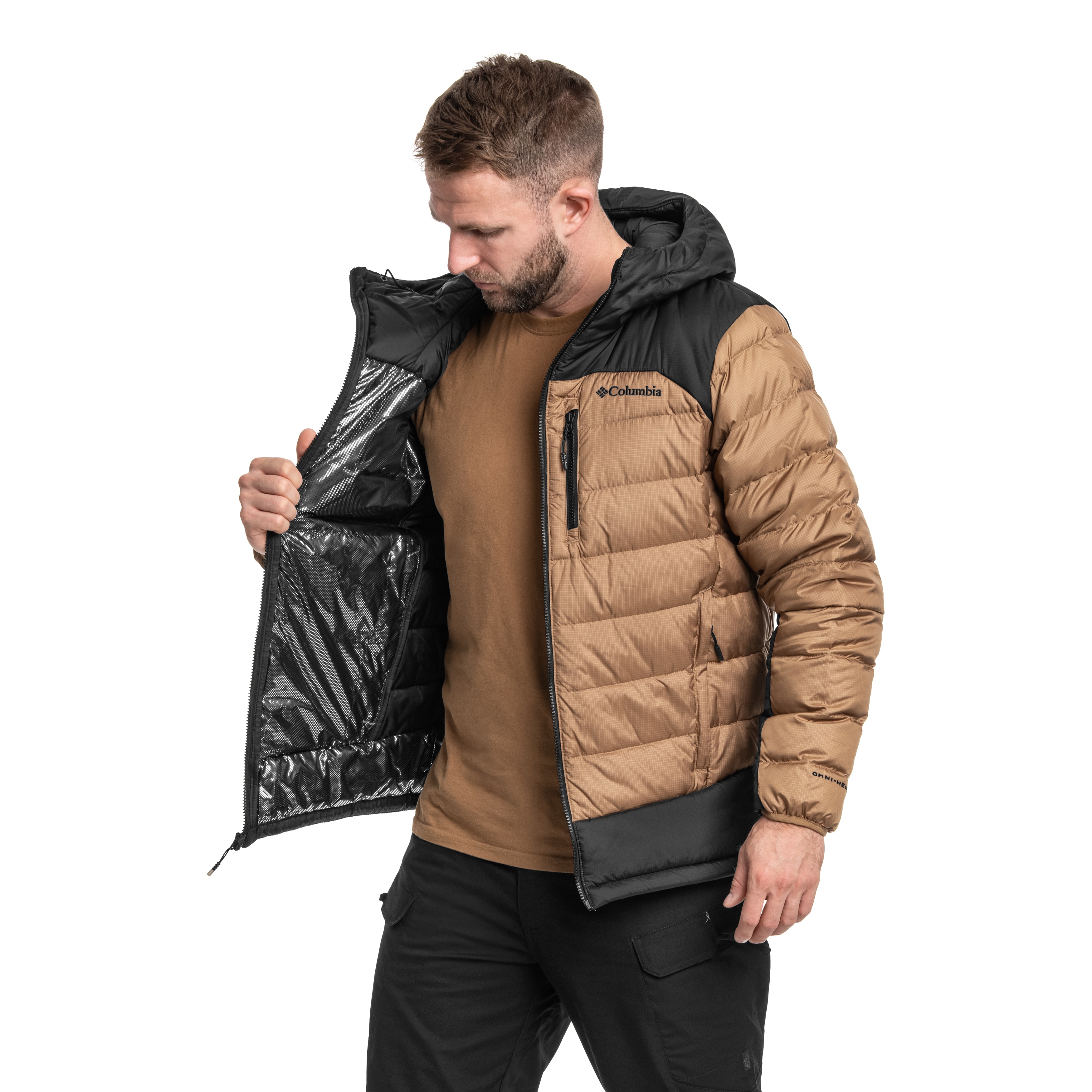 Columbia Autumn Park II Down Hooded Jacket kabát - Delta/Black