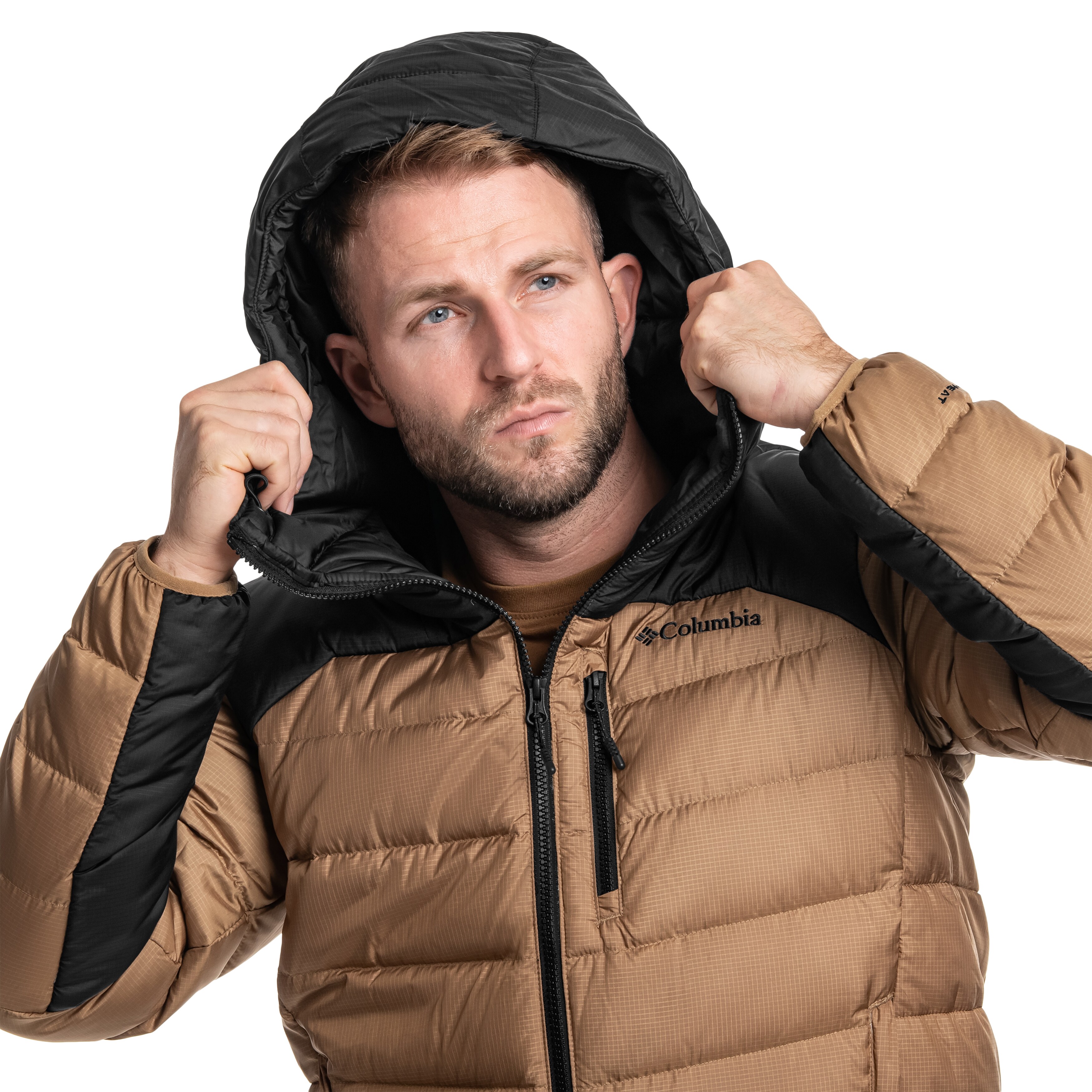 Columbia Autumn Park II Down Hooded Jacket kabát - Delta/Black