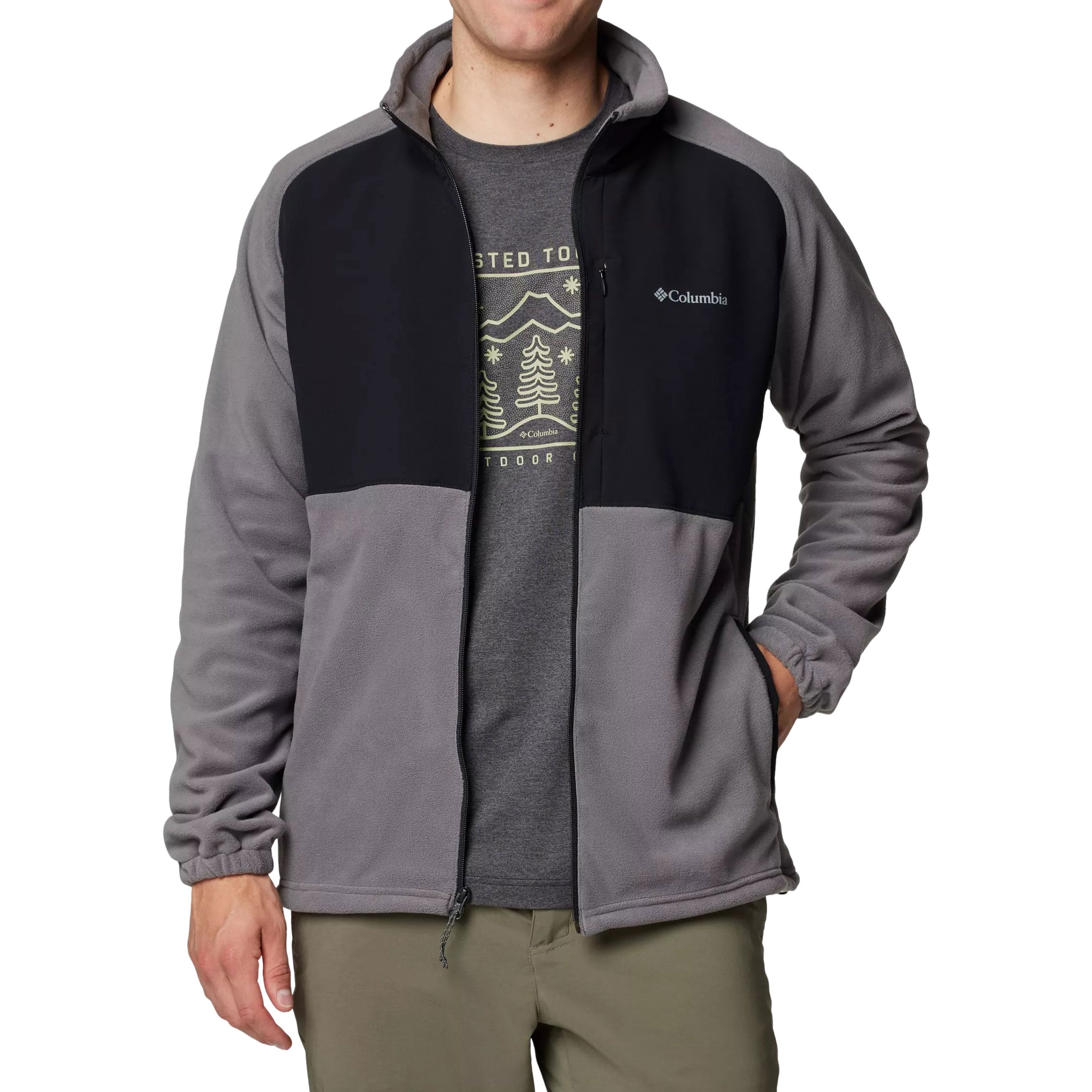 Columbia Sage Peak Fleece polár pulóver - City Grey/Black