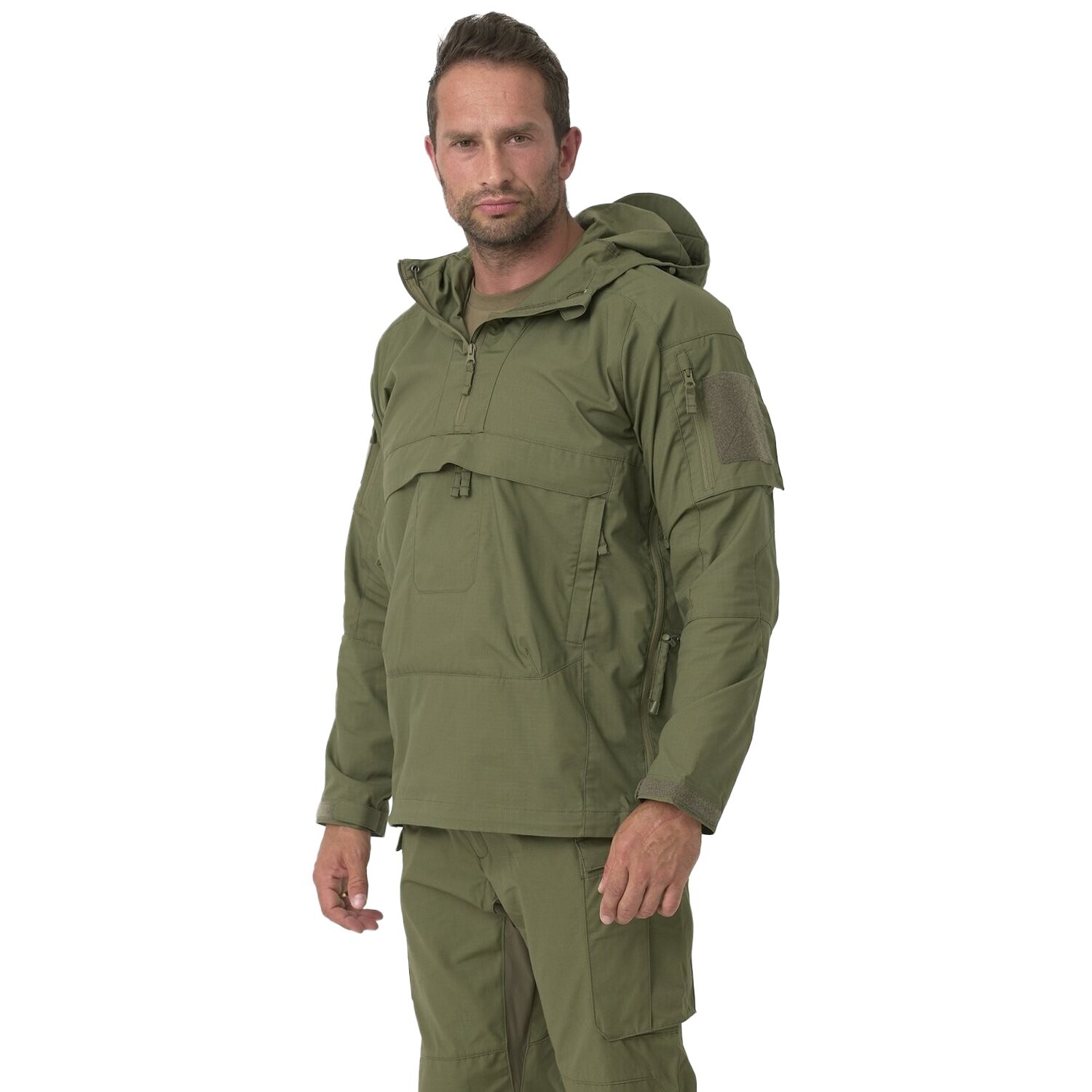Helikon Anorak Tracer PolyCotton Stretch Rip-Stop kabát - Olive Green