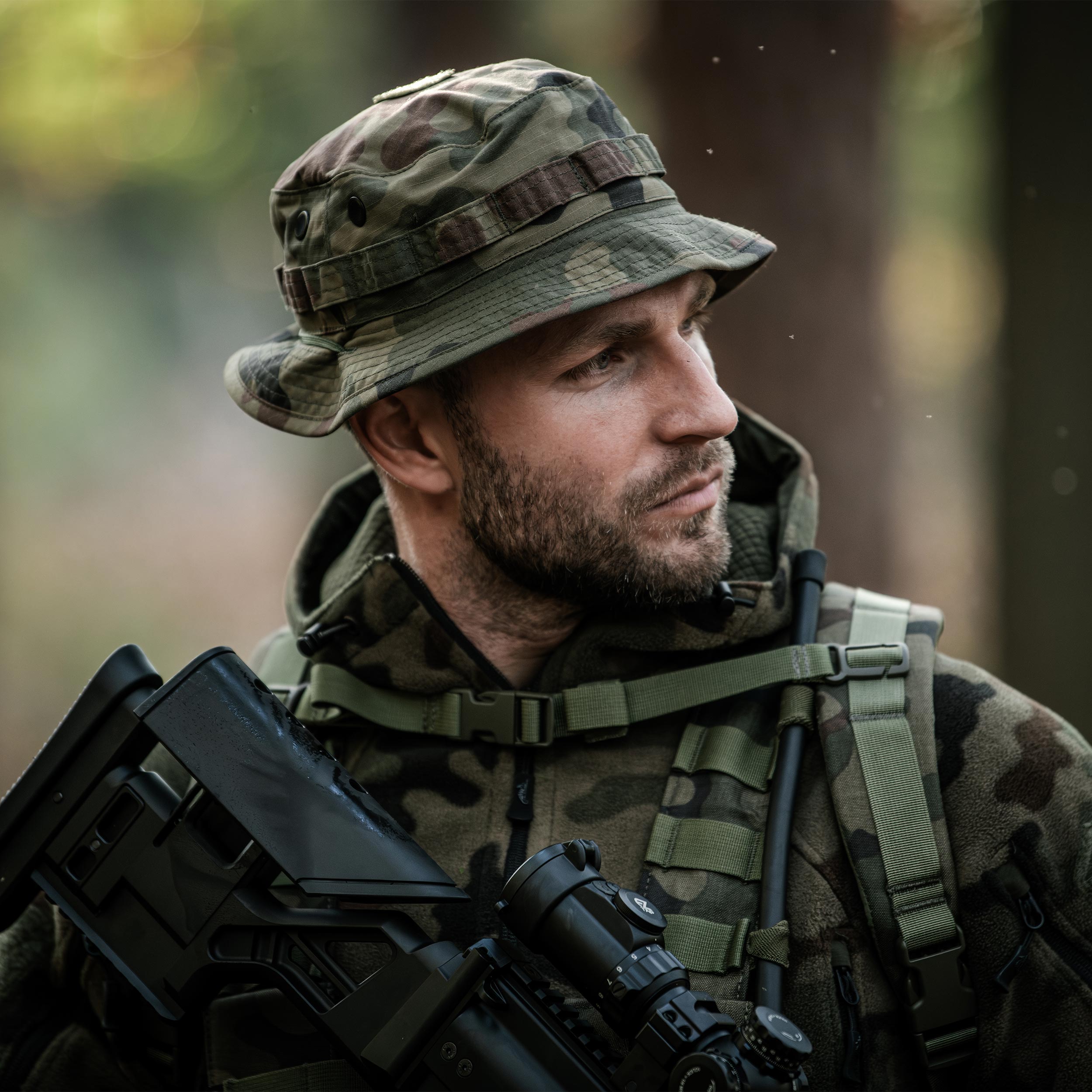 Helikon-Tex Boonie Mk2 PolyCotton Stretch Rip-Stop kalap - wz.93 Pantera PL Woodland