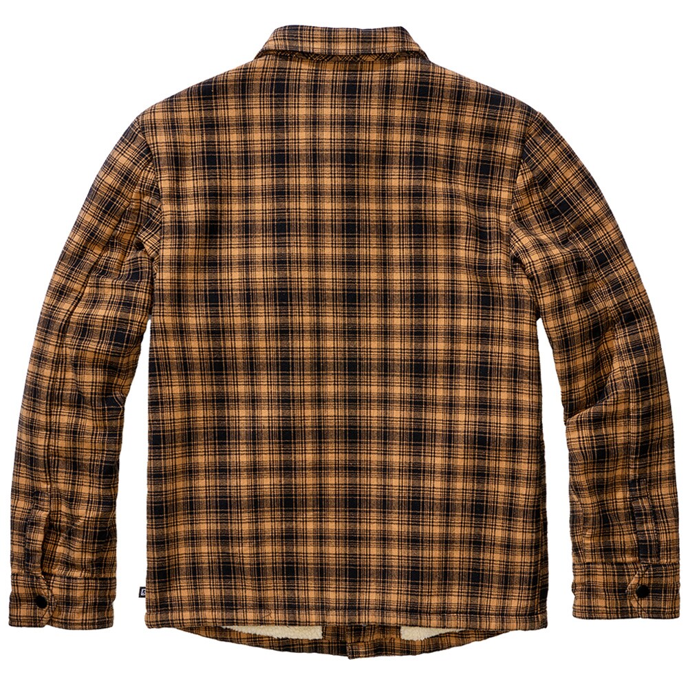 Brandit Classic Sherpa Jacket kabát - Camel/Black Checkered