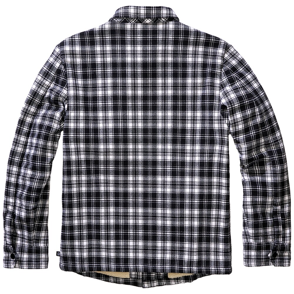 Brandit Classic Sherpa Jacket kabát - White/Black Checkered