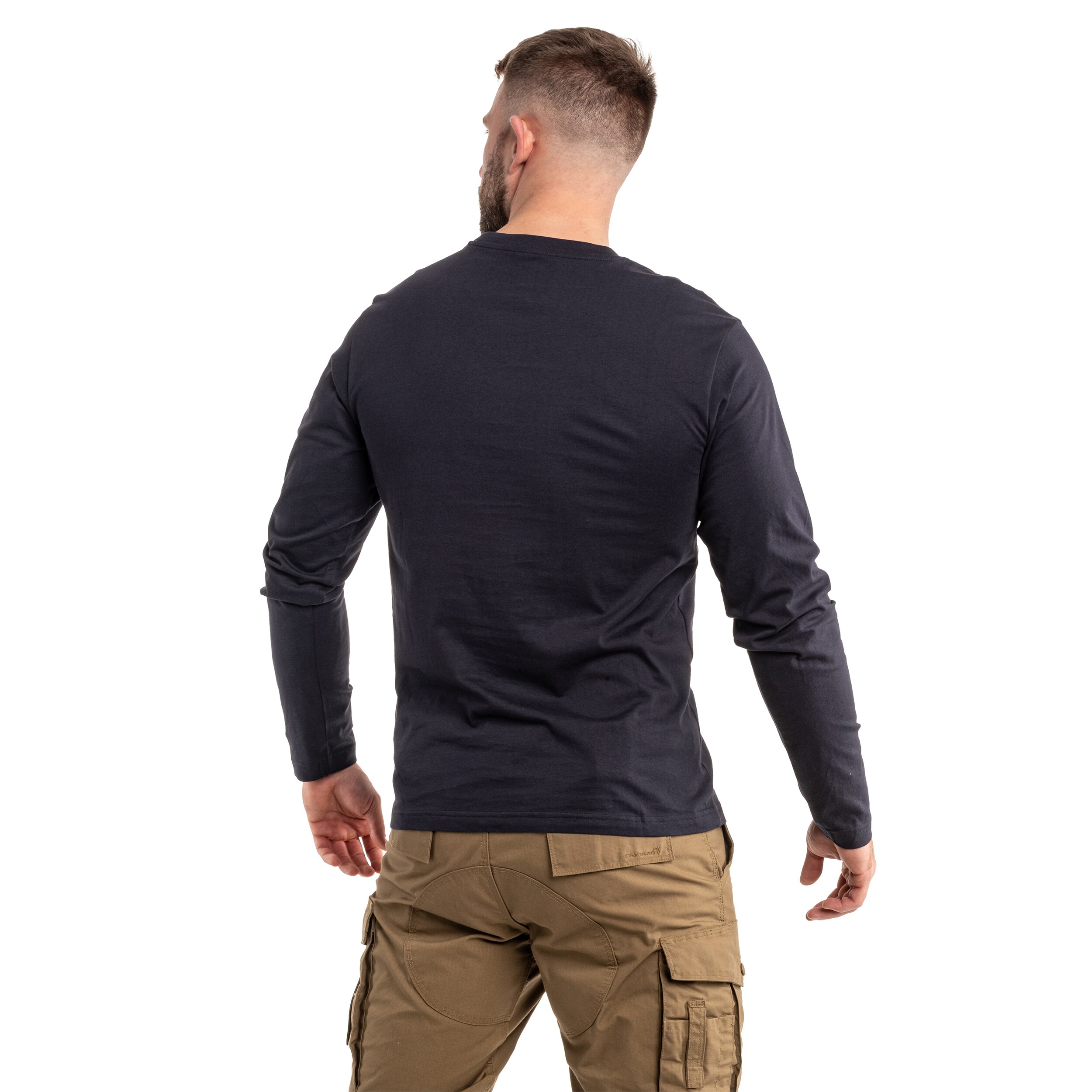 Brandit Premium Long Sleeve Shirt hosszú ujjú póló - Navy