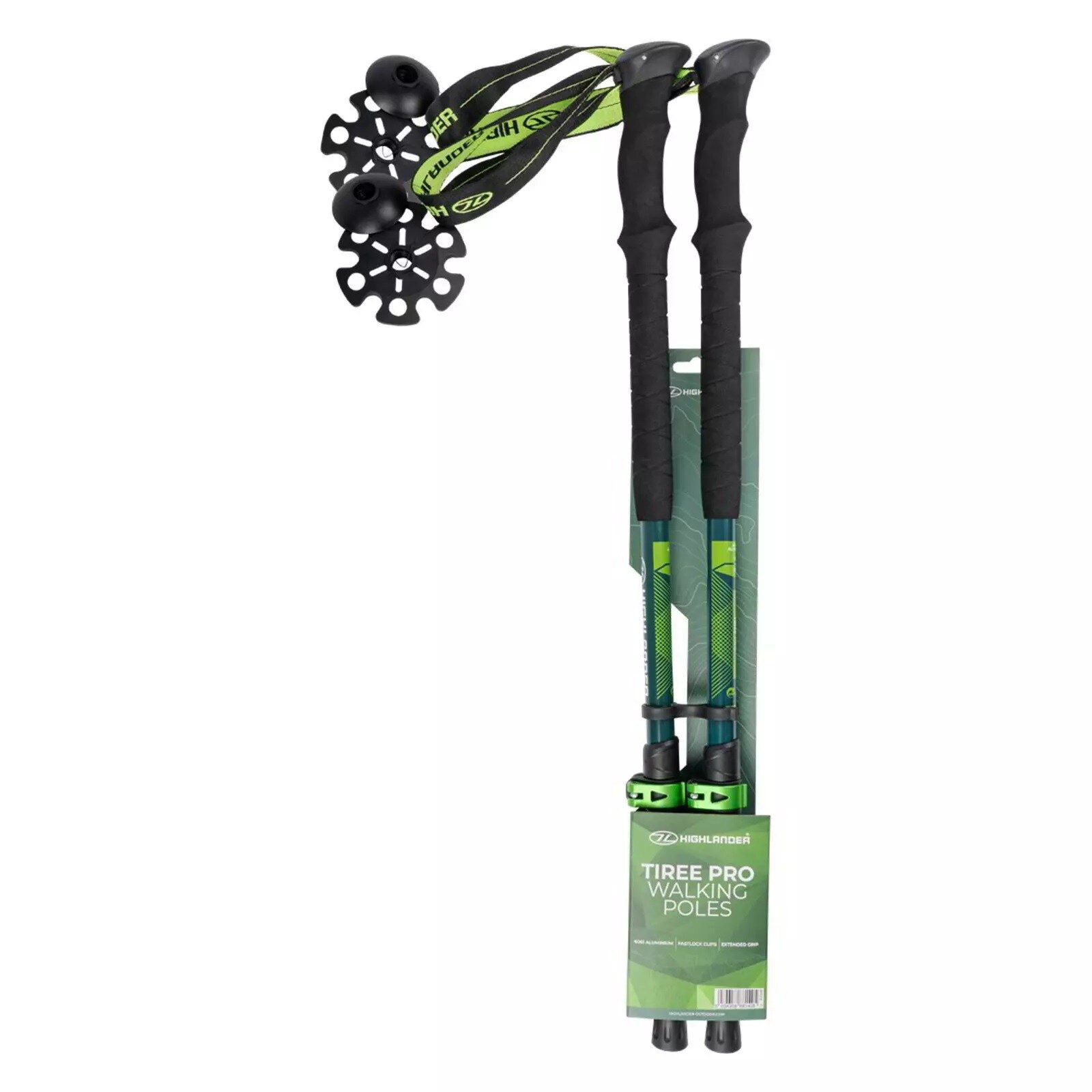 Highlander Outdoor Tiree Pro Trekking Poles túrabot - Green