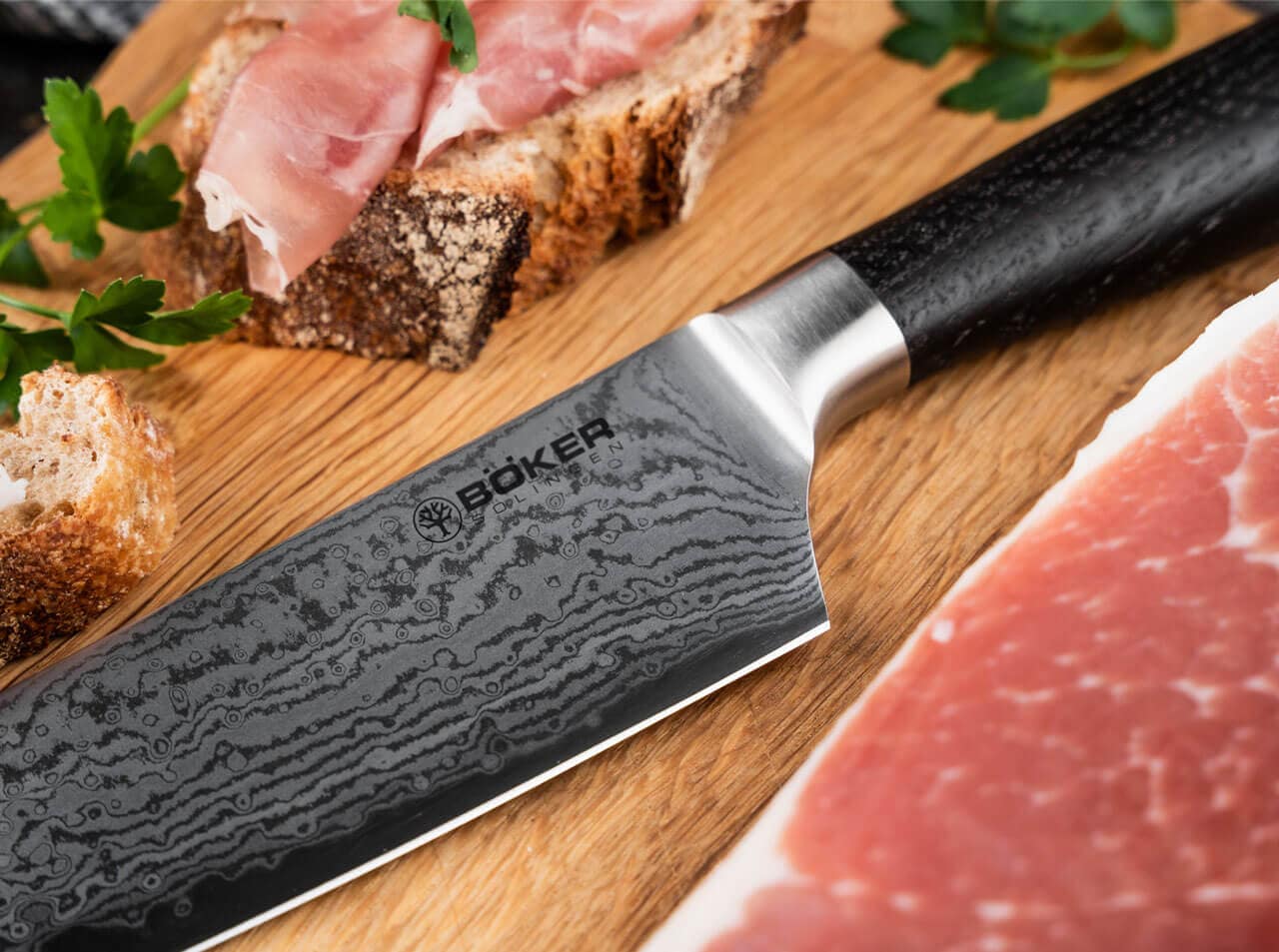 Boker Solingen Meisterklinge Damast Chef's Knife Large konyhai kés