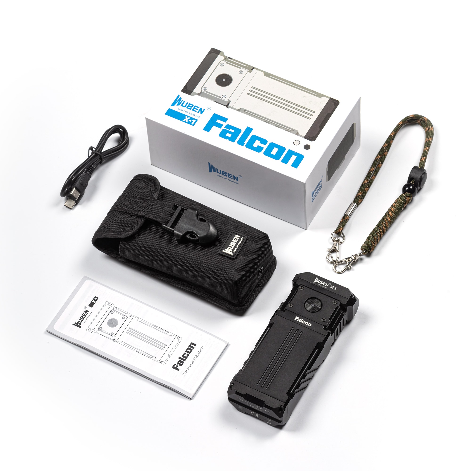 Wuben X1 zseblámpa Black - 12000 lumen
