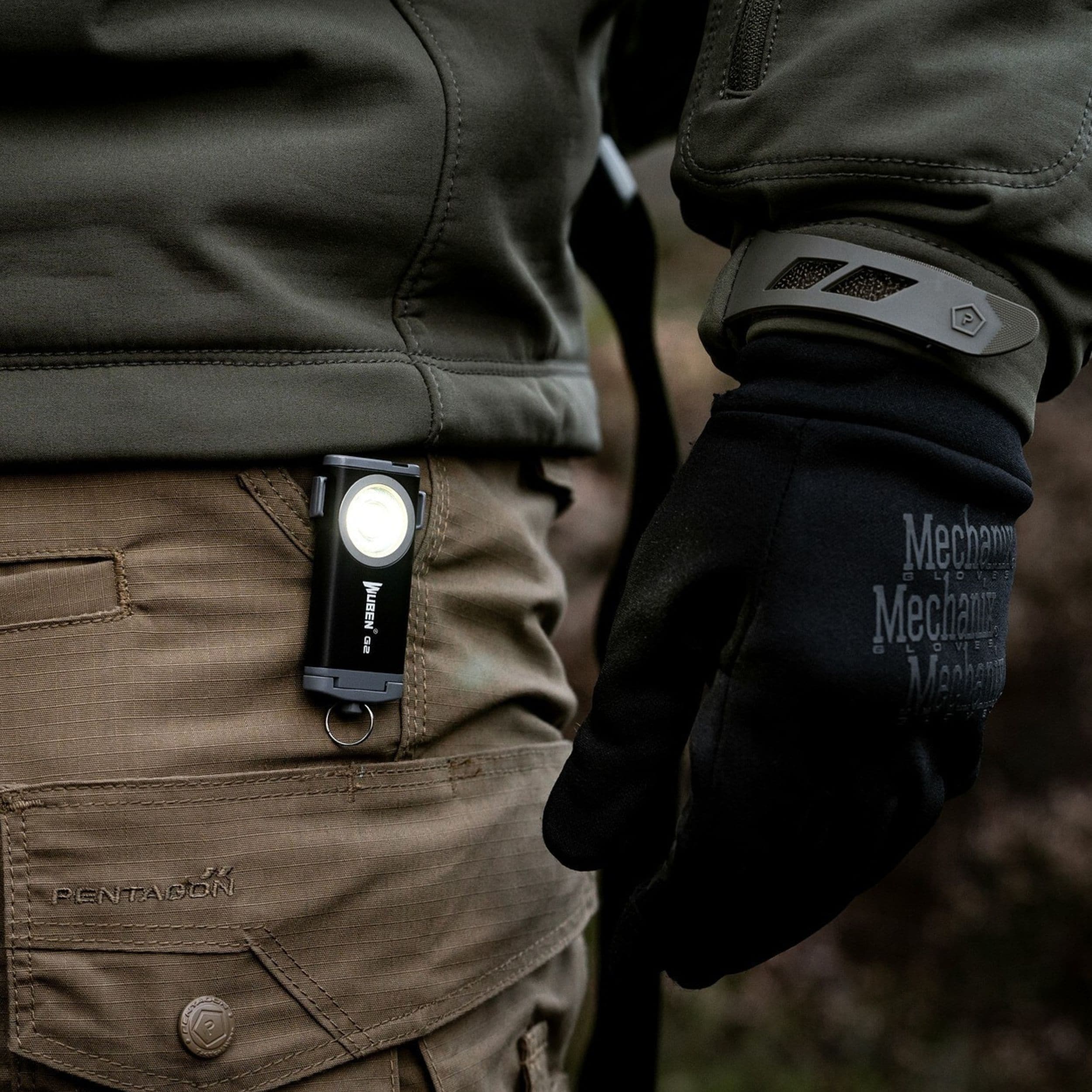 Wuben G2 kulcstartós zseblámpa Green - 500 lumen