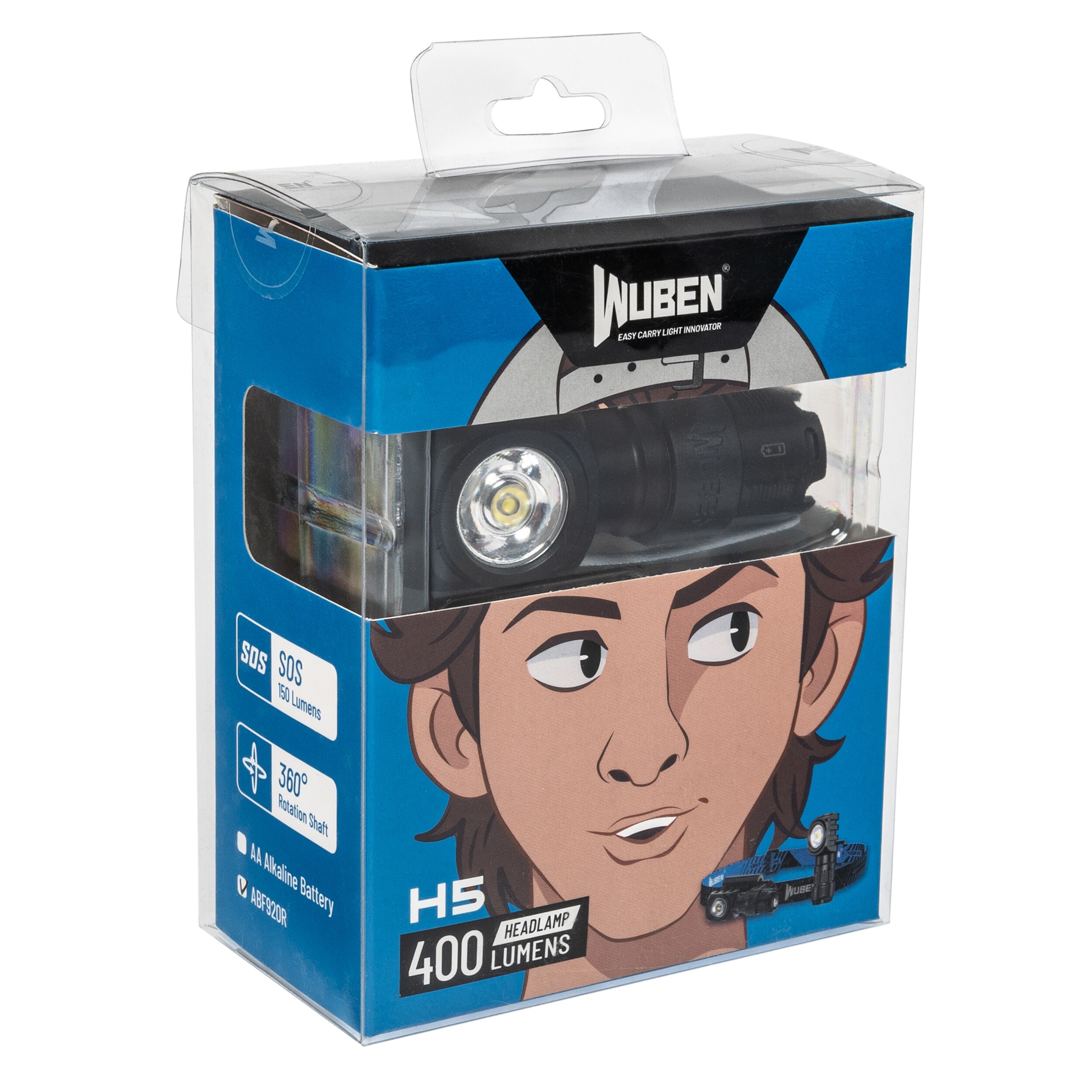 Wuben H5 fejlámpa - 400 lumen