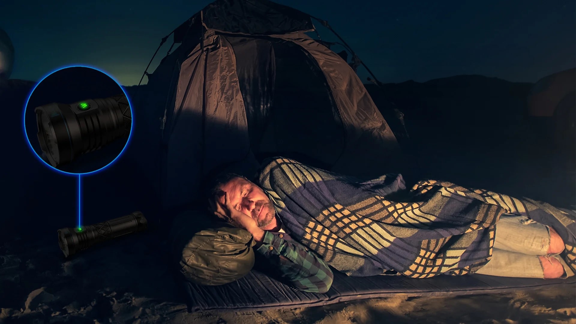 Wuben A9 zseblámpa Black - 12000 lumen