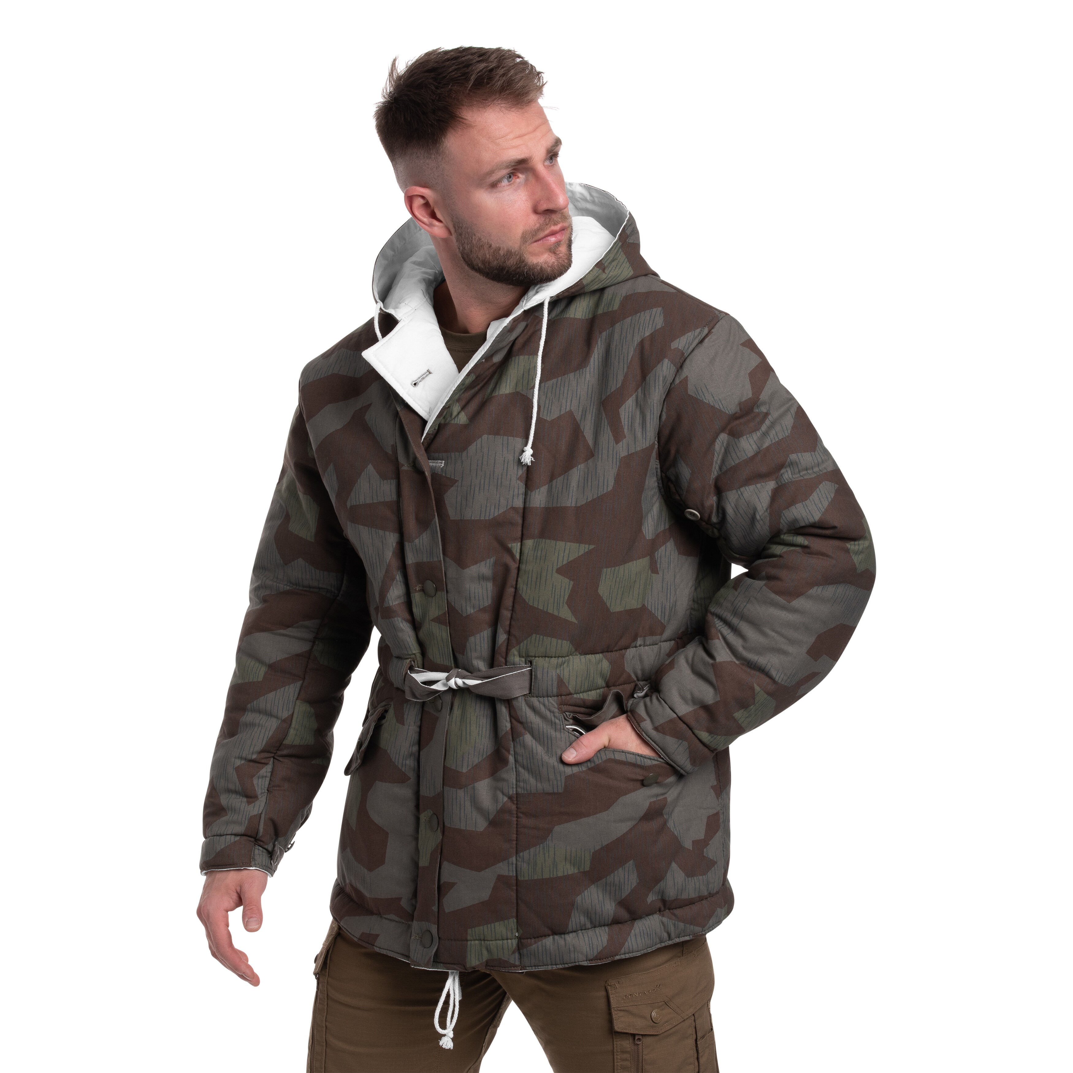 Mil-Tec WWII kétoldalas kabát - Splinter/White