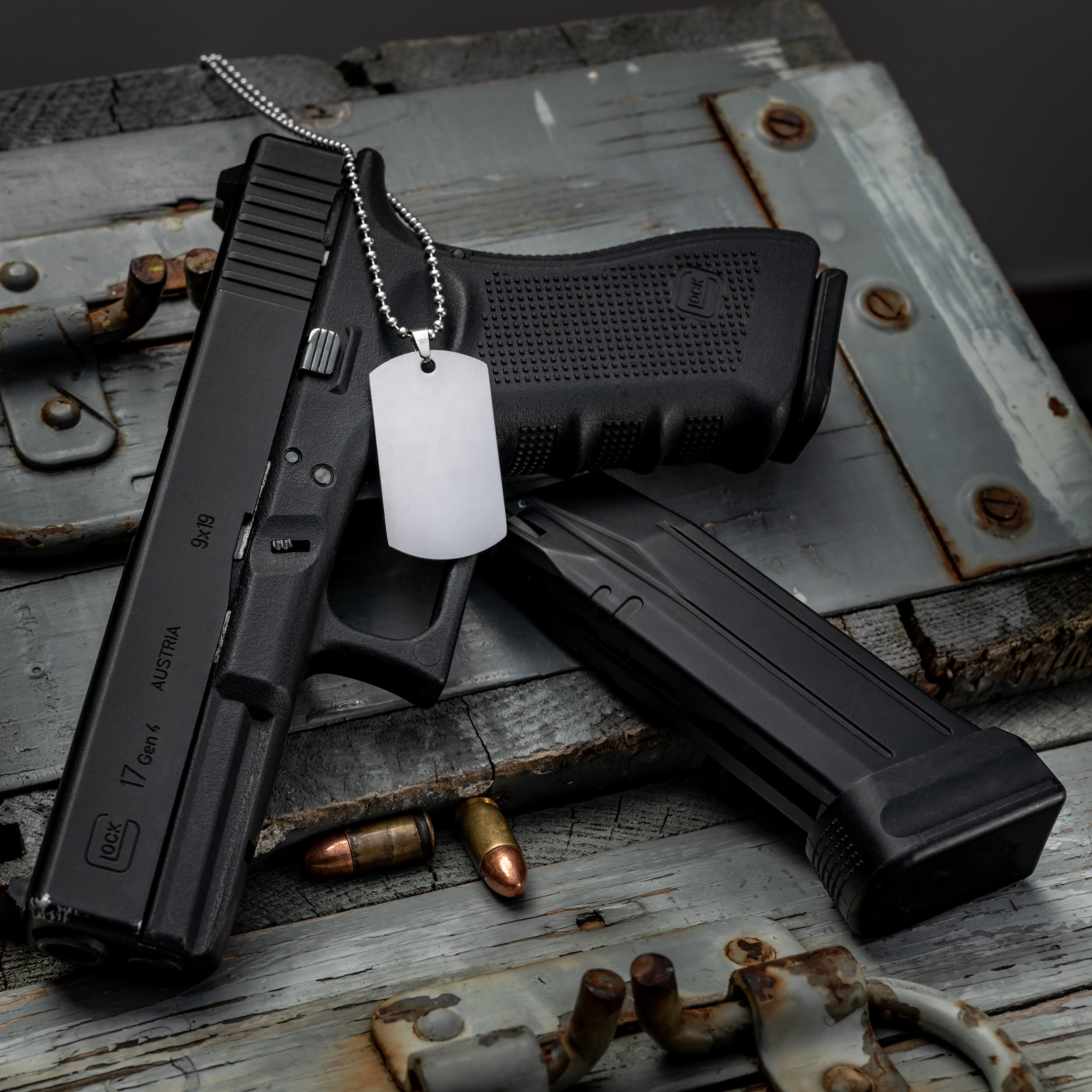 Piran rozsdamentes acél dögcédula - Polírozott