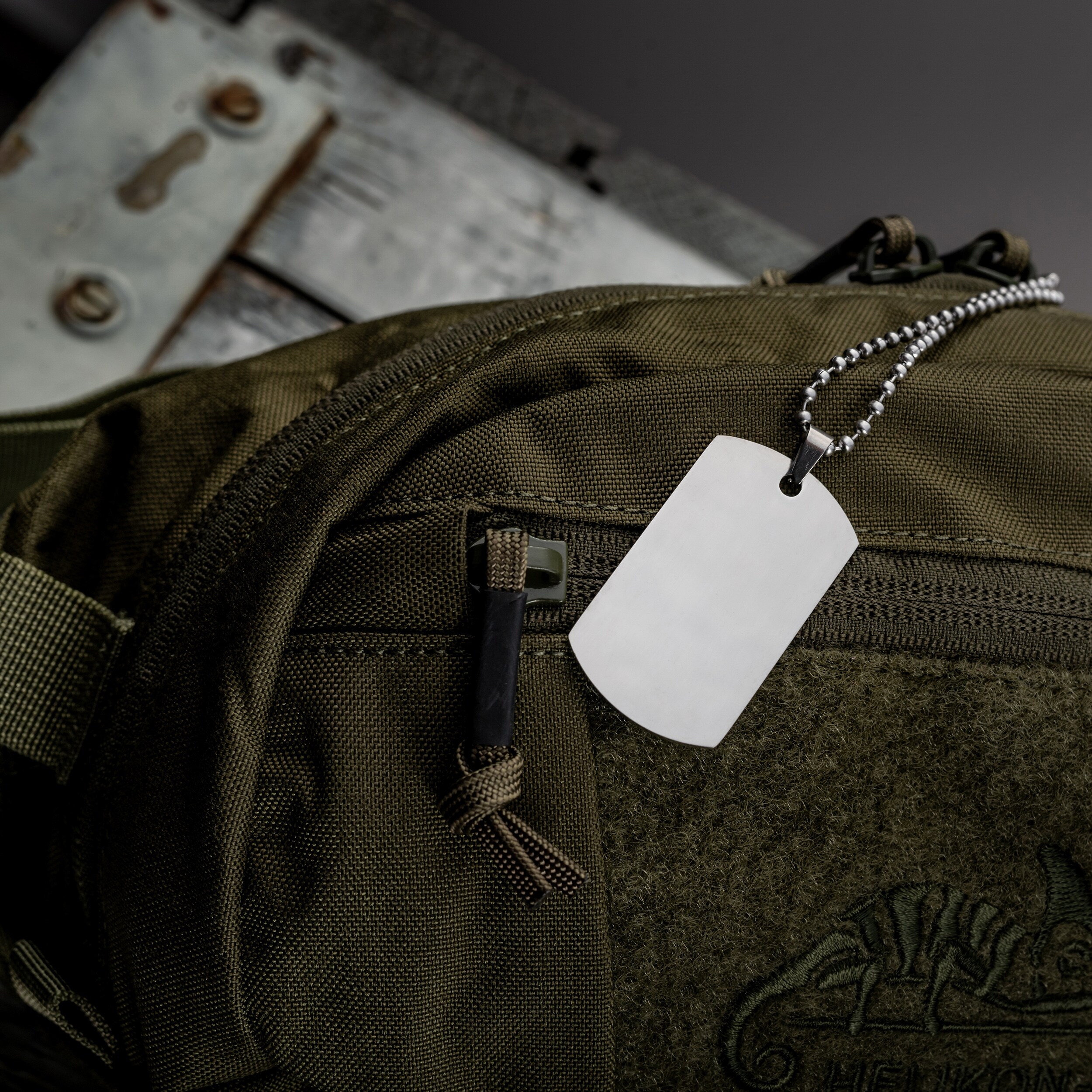 Piran rozsdamentes acél dögcédula - Polírozott