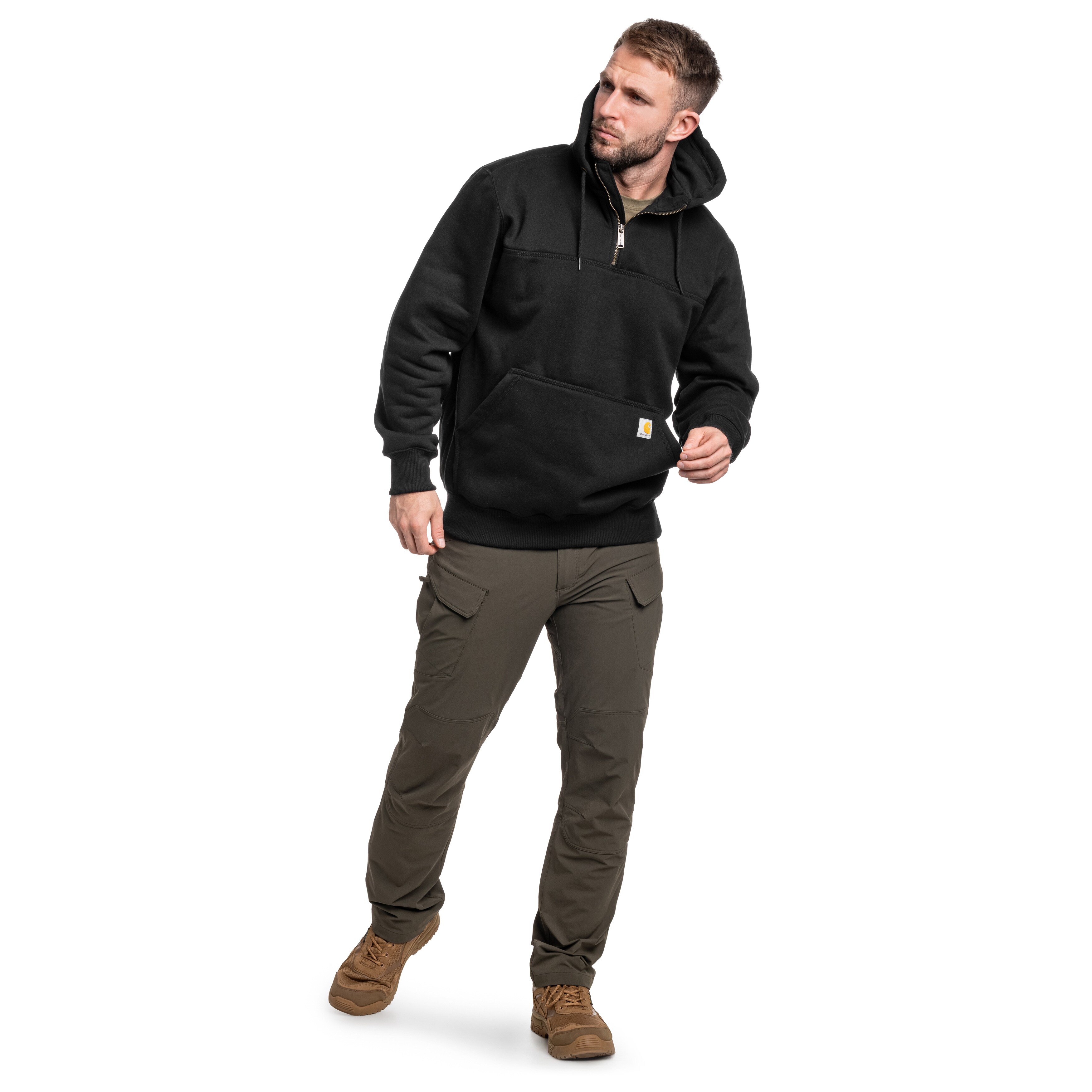 Carhartt Rain Defender Heavyweight Half Zip pulóver - Black
