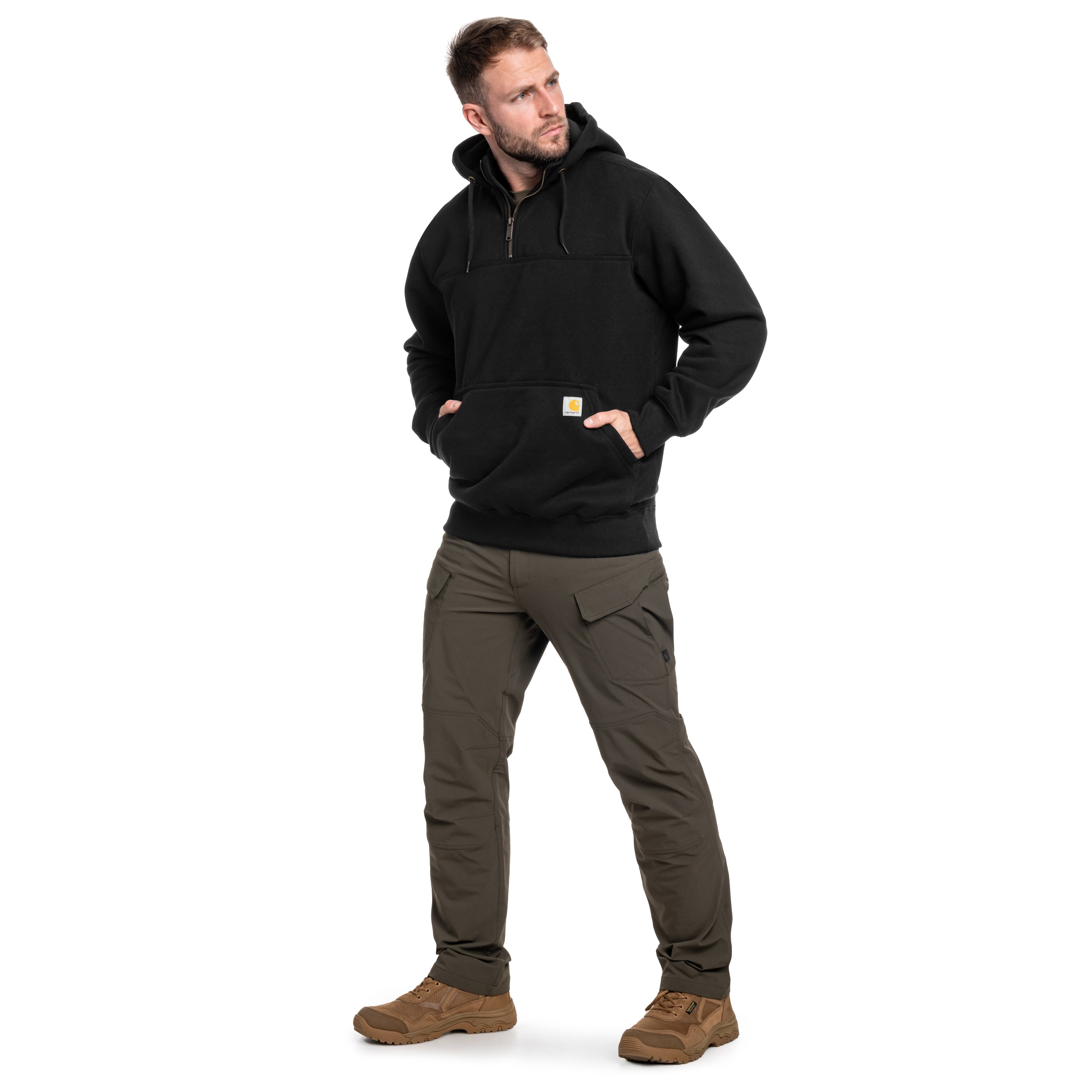 Carhartt Rain Defender Heavyweight Half Zip pulóver - Black