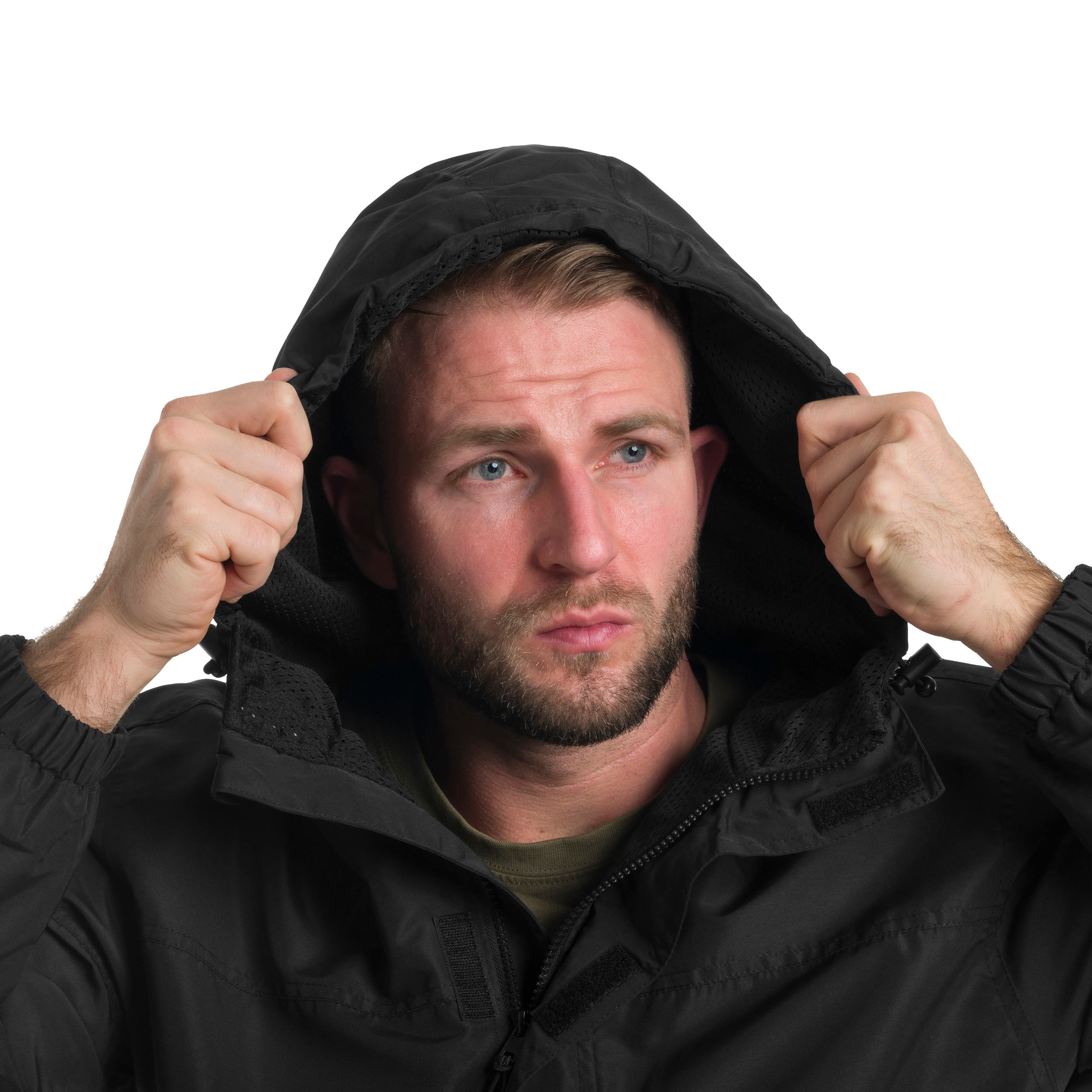 Brandit Light Windbreaker Frontzip kabát - Black