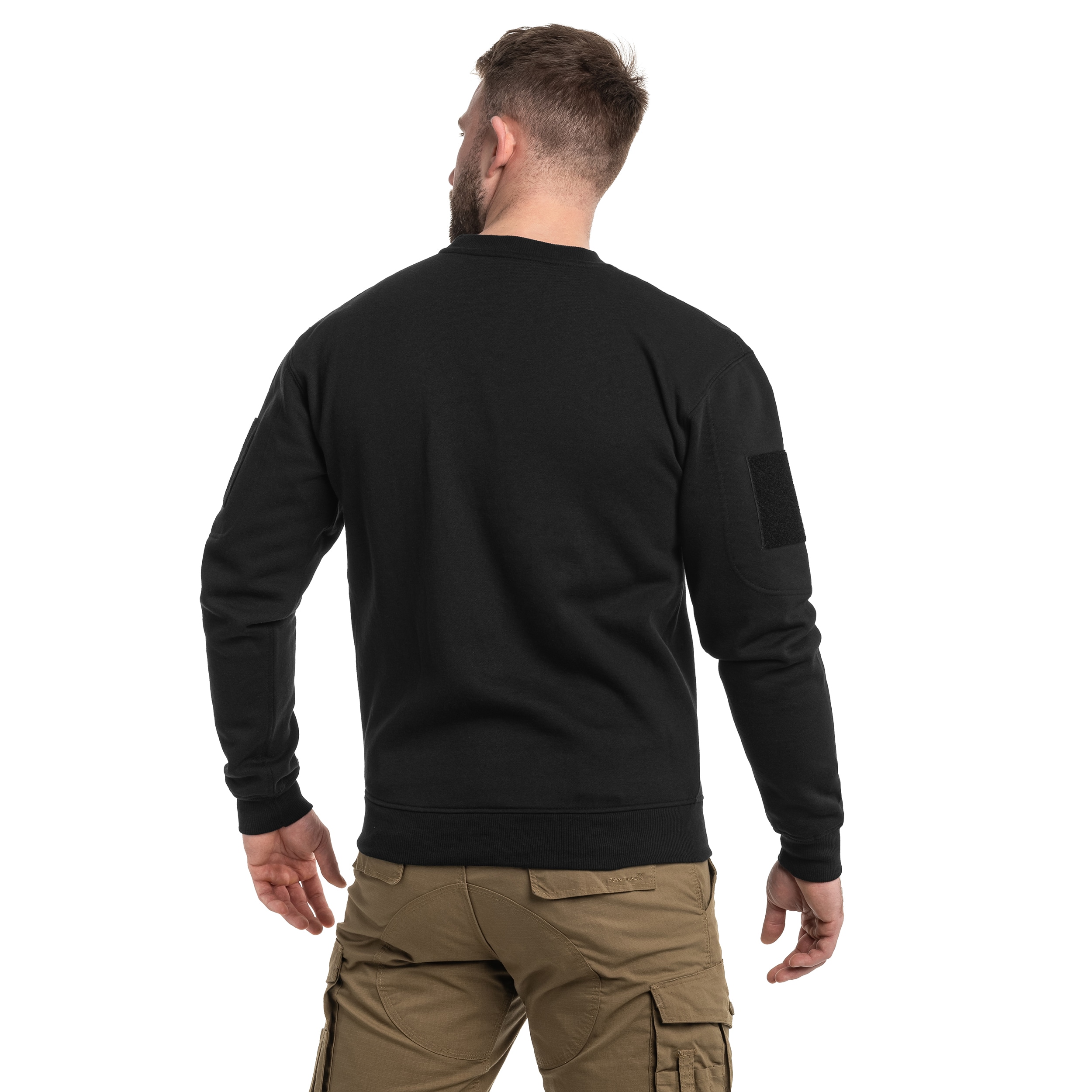 Mil-Tec Tactical Sweatshirt Round Neck pulóver - Black
