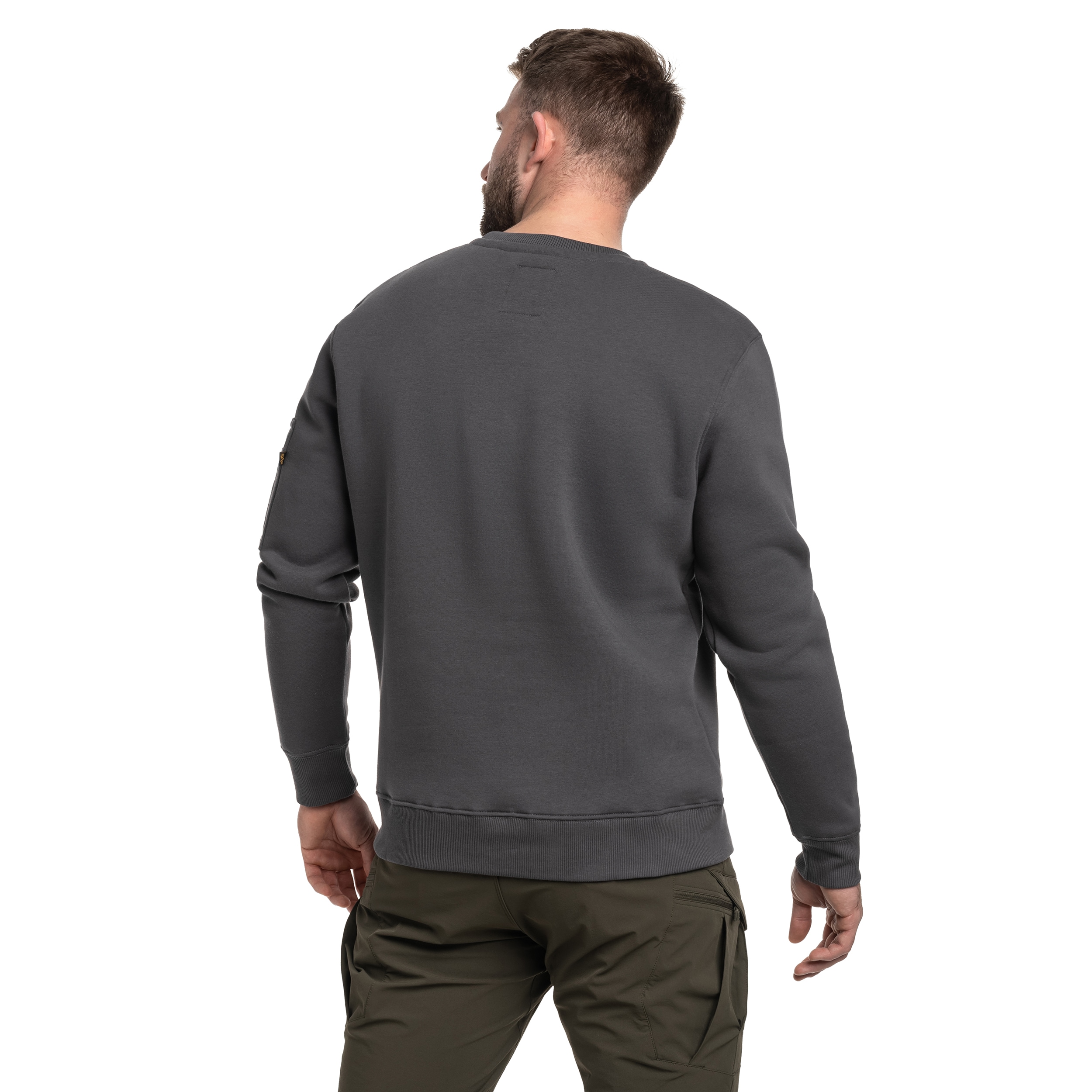 Alpha Industries Reflective Print Sweater pulóver - Vintage Grey