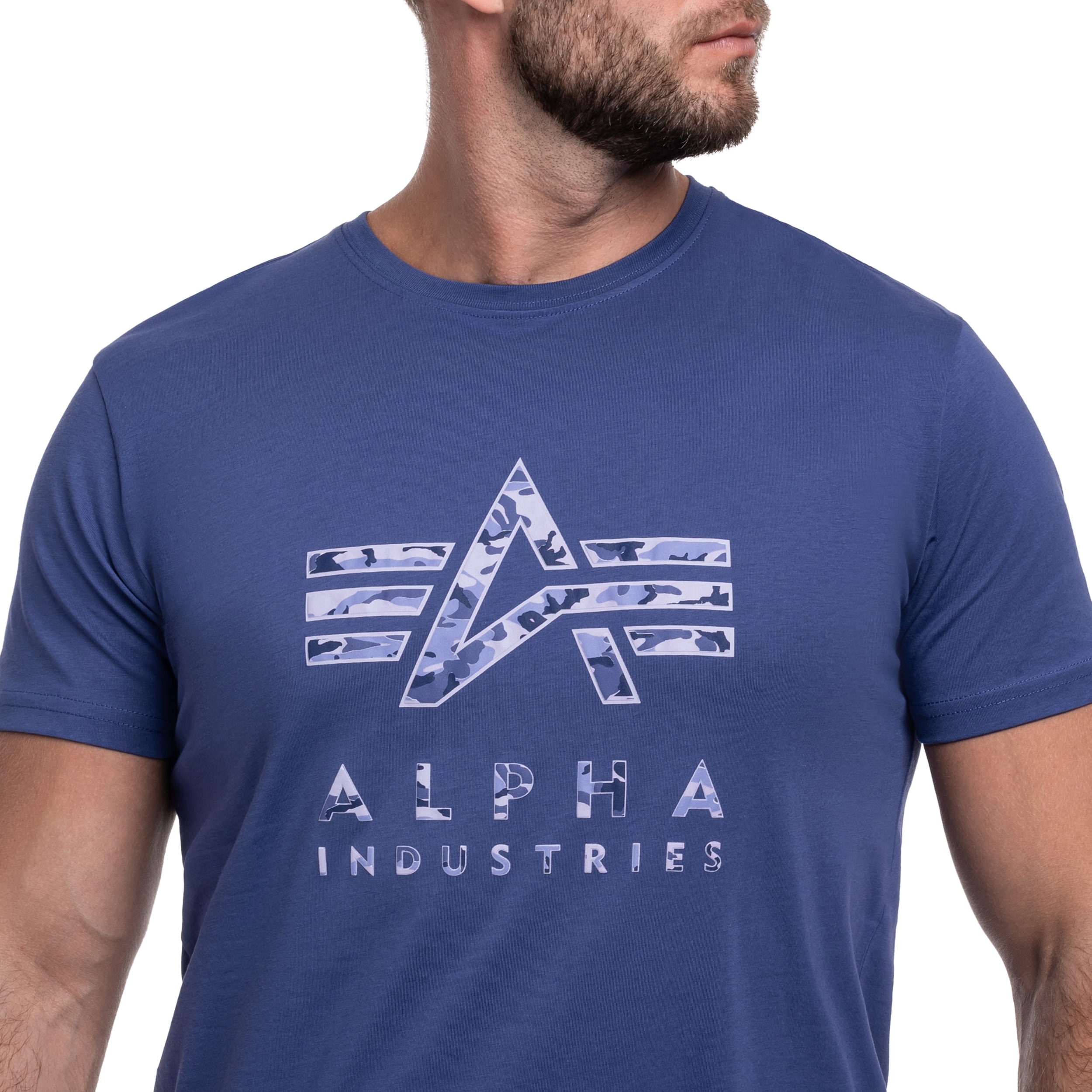 Alpha Industries Camo Puff Print T-shirt póló - Night Purple