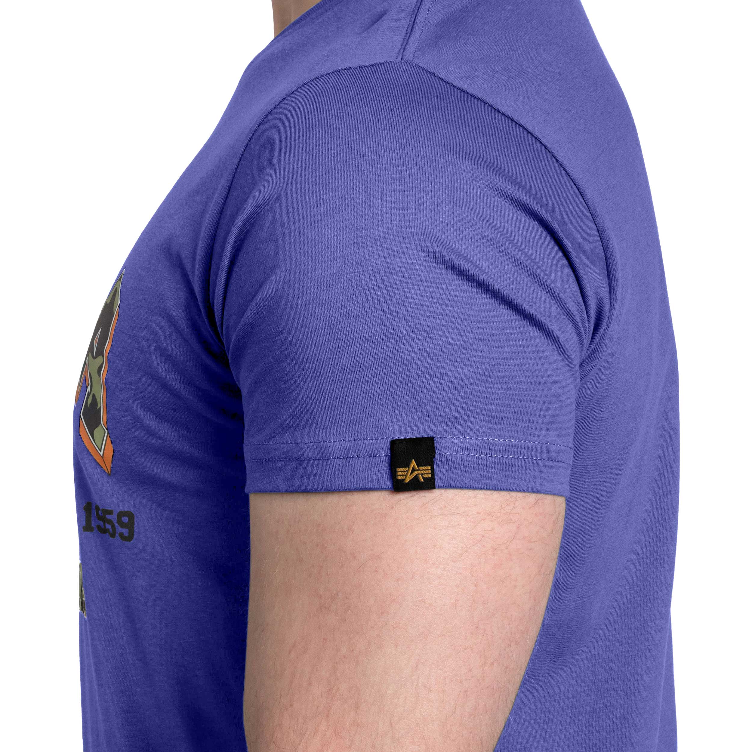 Alpha Industries College Camo T-shirt póló - Night Purple