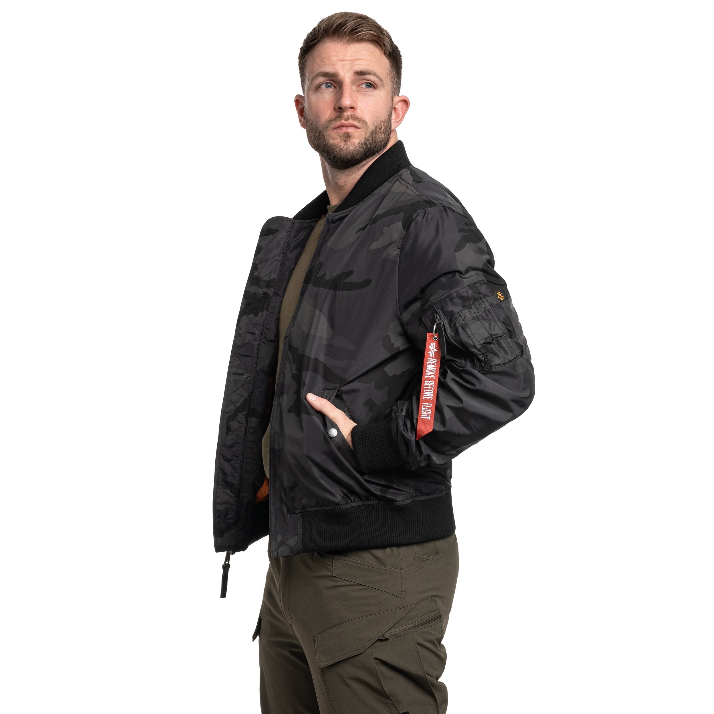 Alpha Industries MA-1 TT Two Tone kabát - Black Camo