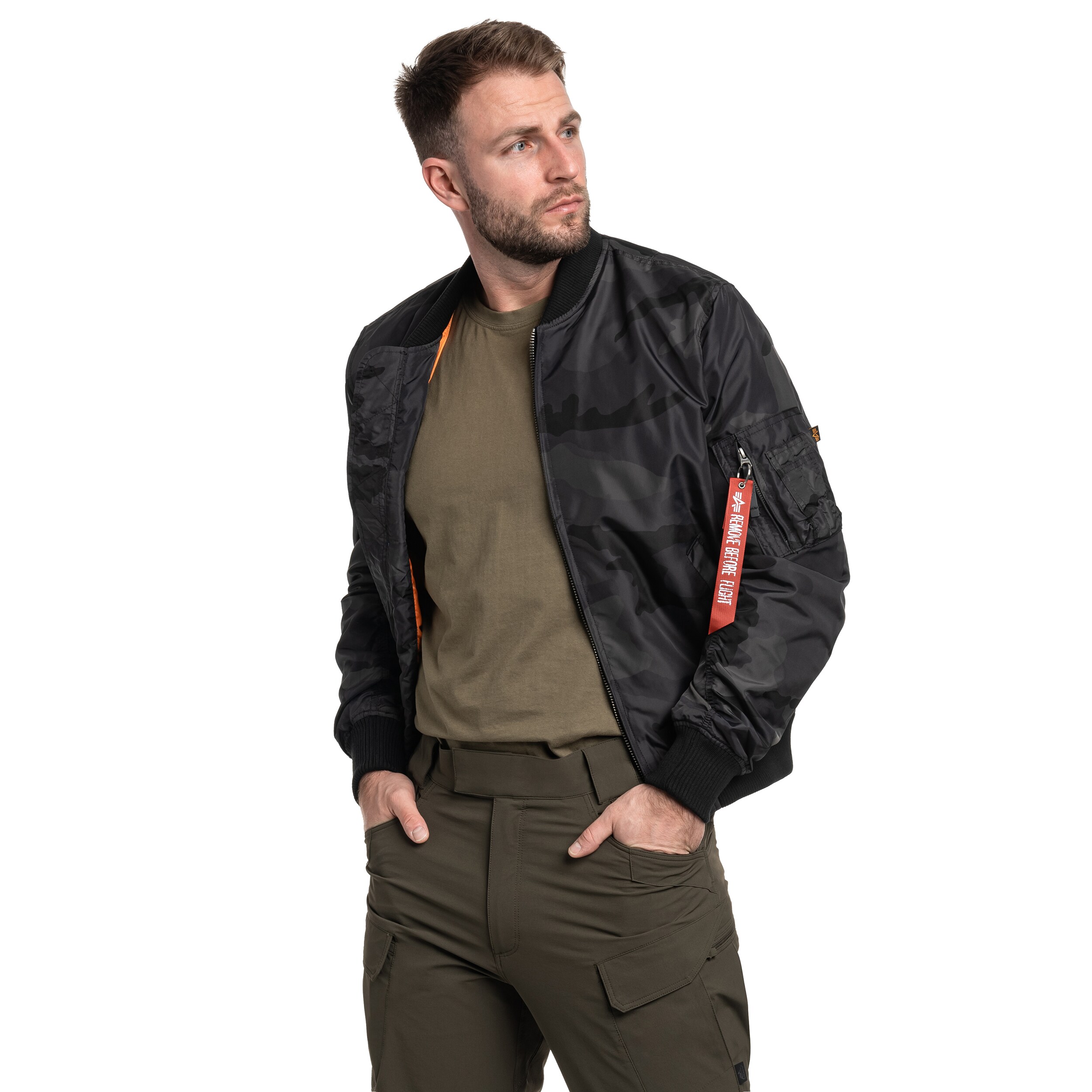 Alpha Industries MA-1 TT Two Tone kabát - Black Camo