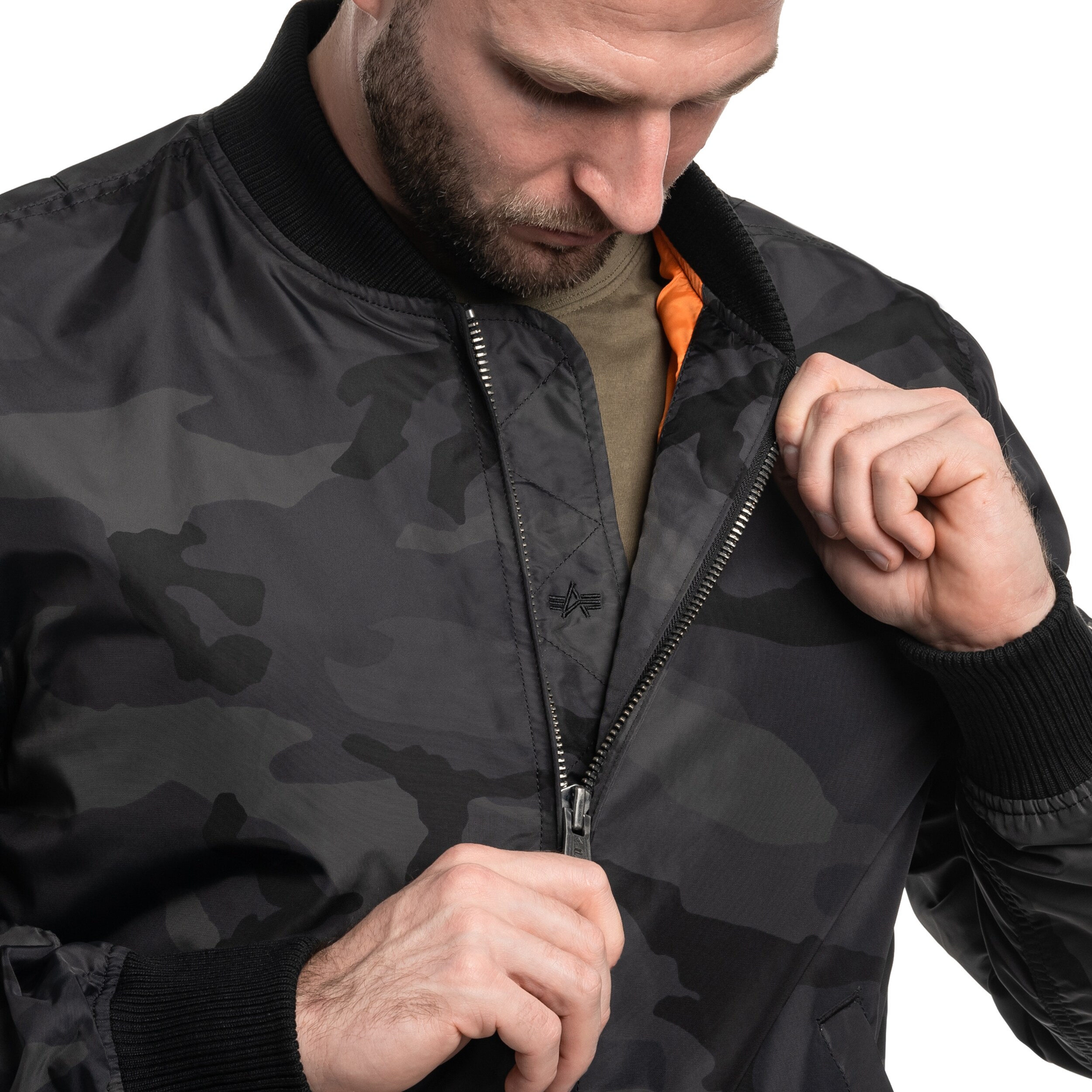 Alpha Industries MA-1 TT Two Tone kabát - Black Camo