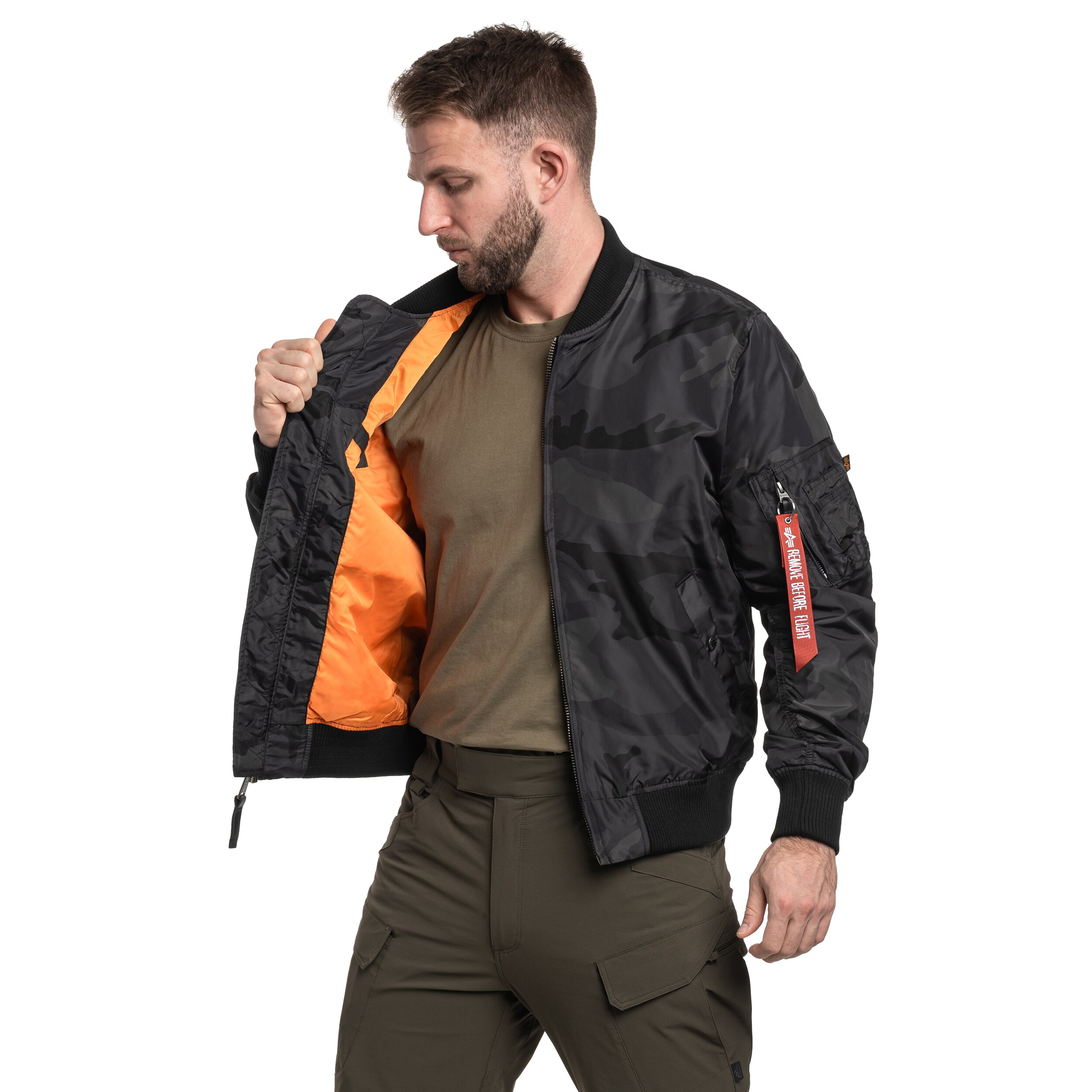 Alpha Industries MA-1 TT Two Tone kabát - Black Camo