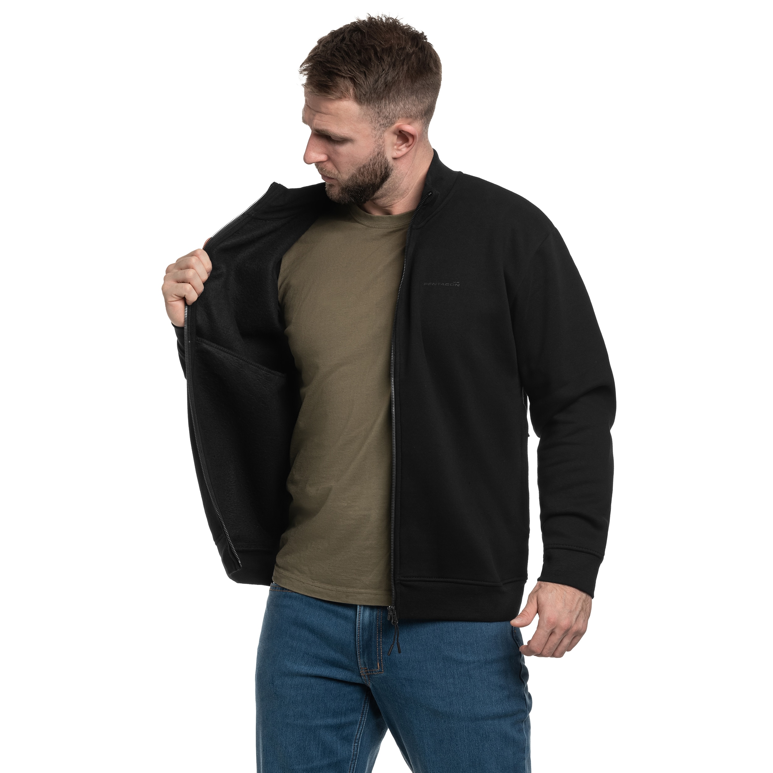 Pentagon Highneck Sweater pulóver - Black