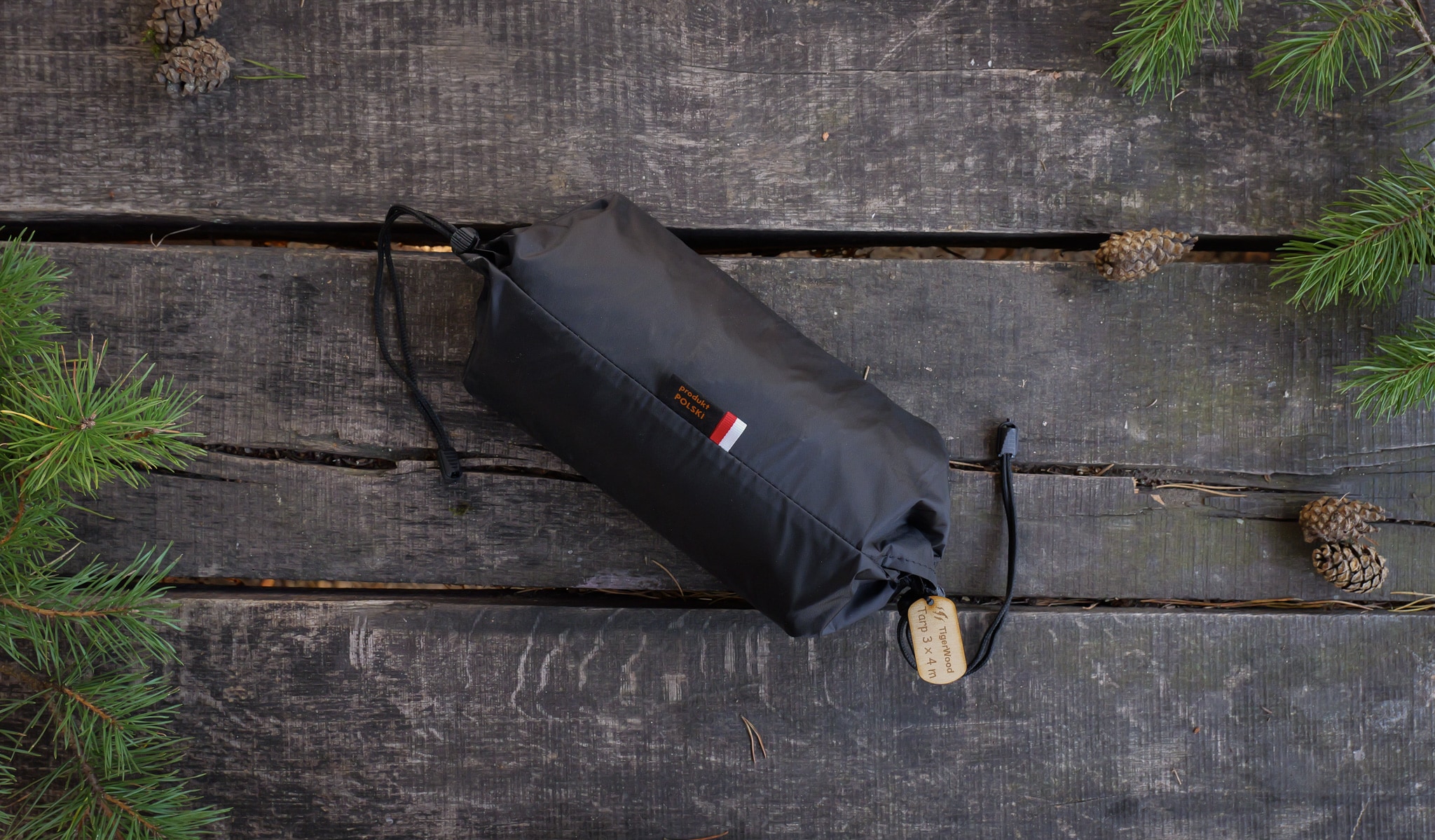 TigerWood Tarp T2 túraponyva 3 x 4 m - Black