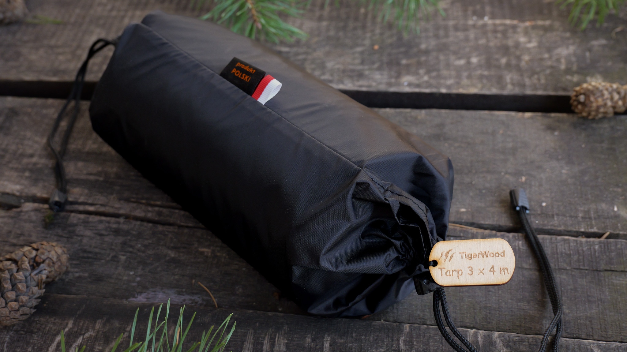 TigerWood Tarp T2 túraponyva 3 x 4 m - Black