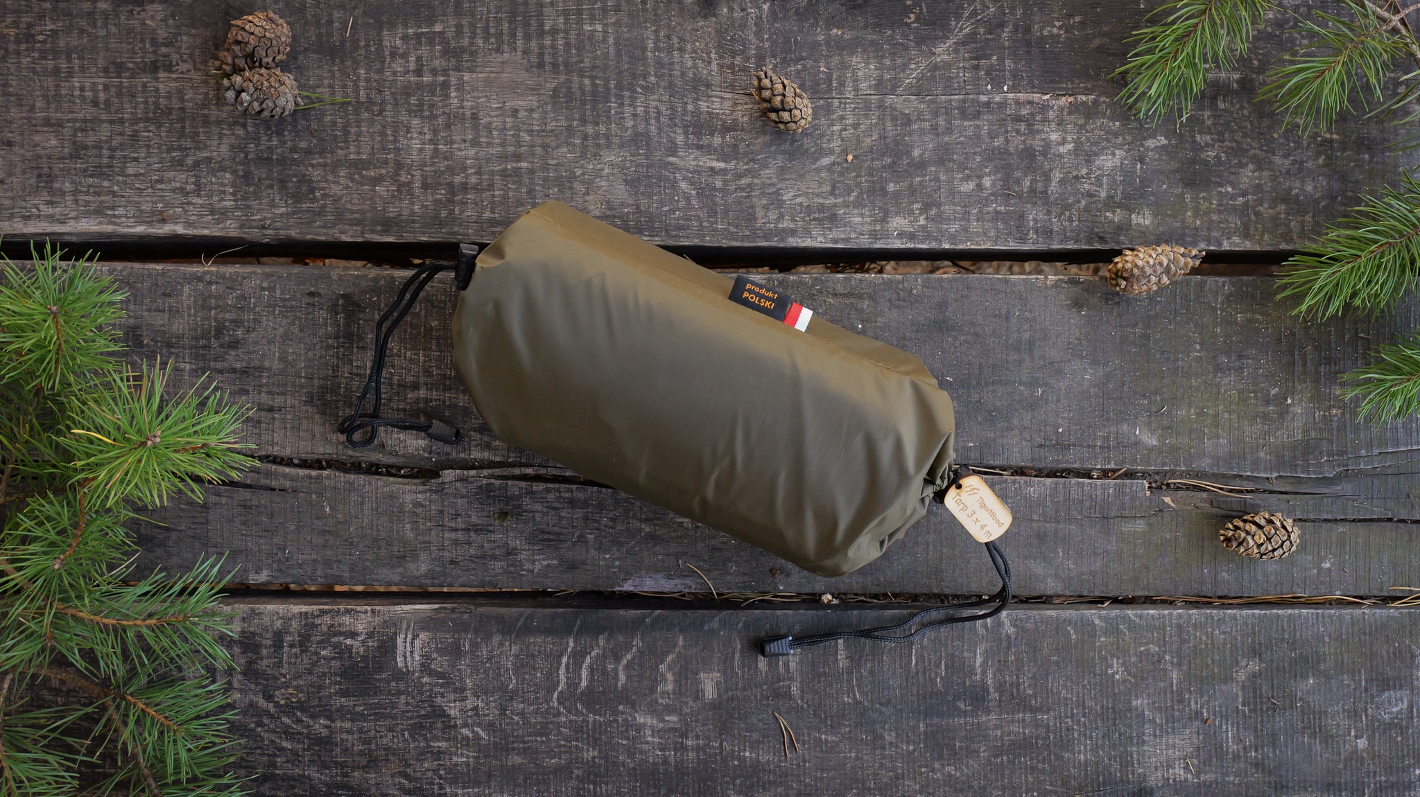 TigerWood Tarp T2 túraponyva 3 x 4 m - Khaki