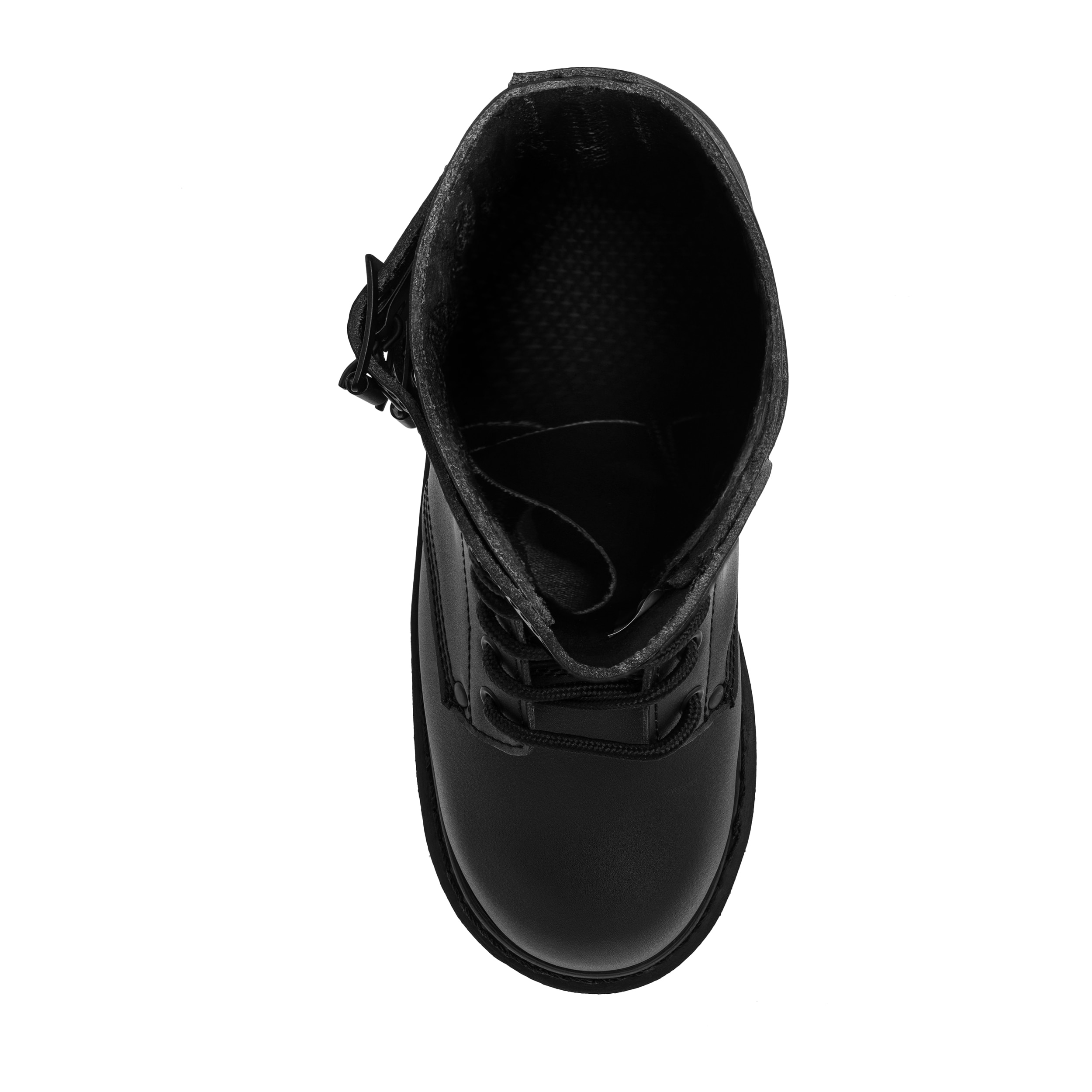 Mil-Tec French Action Leather Combat Boots bakancs - Black