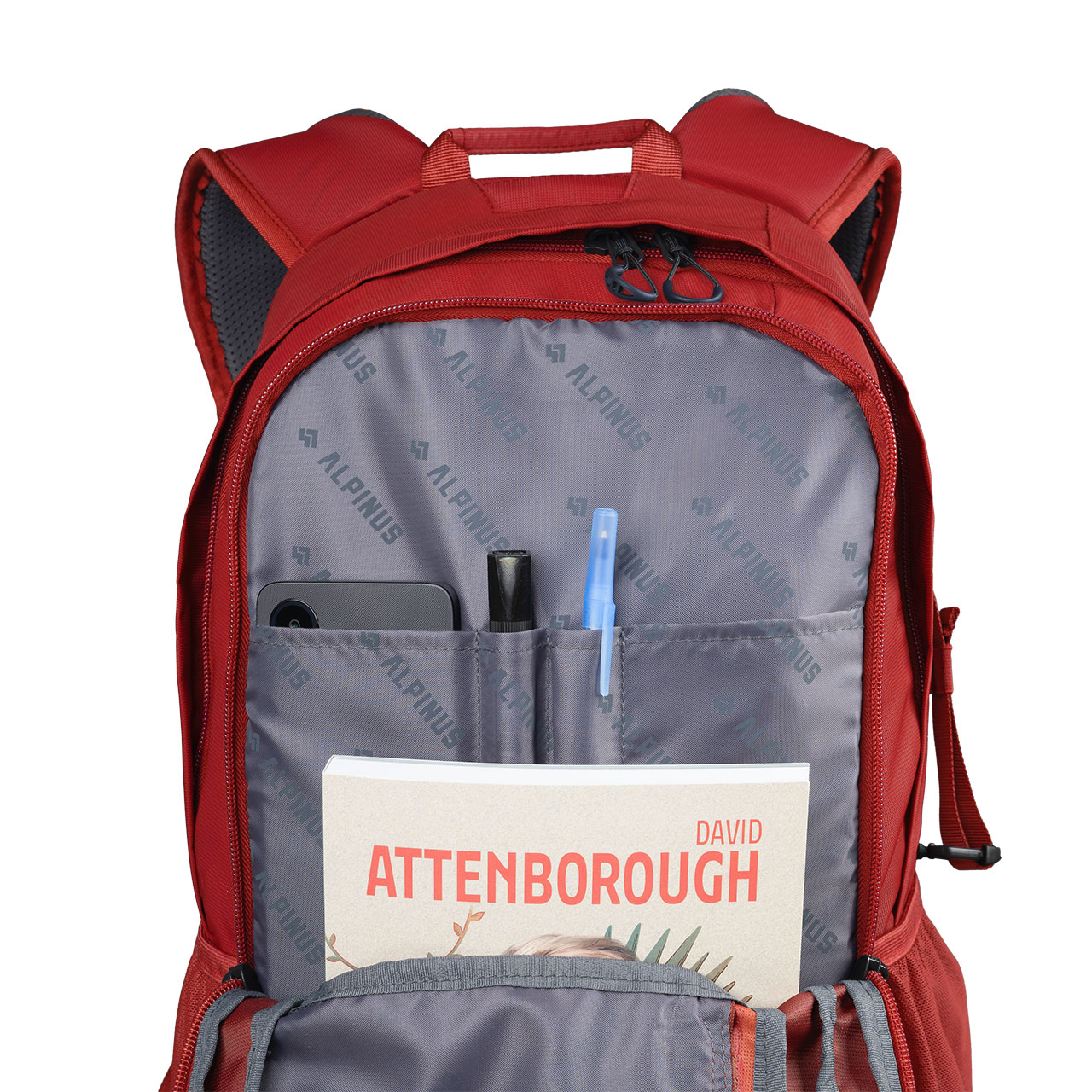 Alpinus Teide hátizsák 24 l - Red/Black