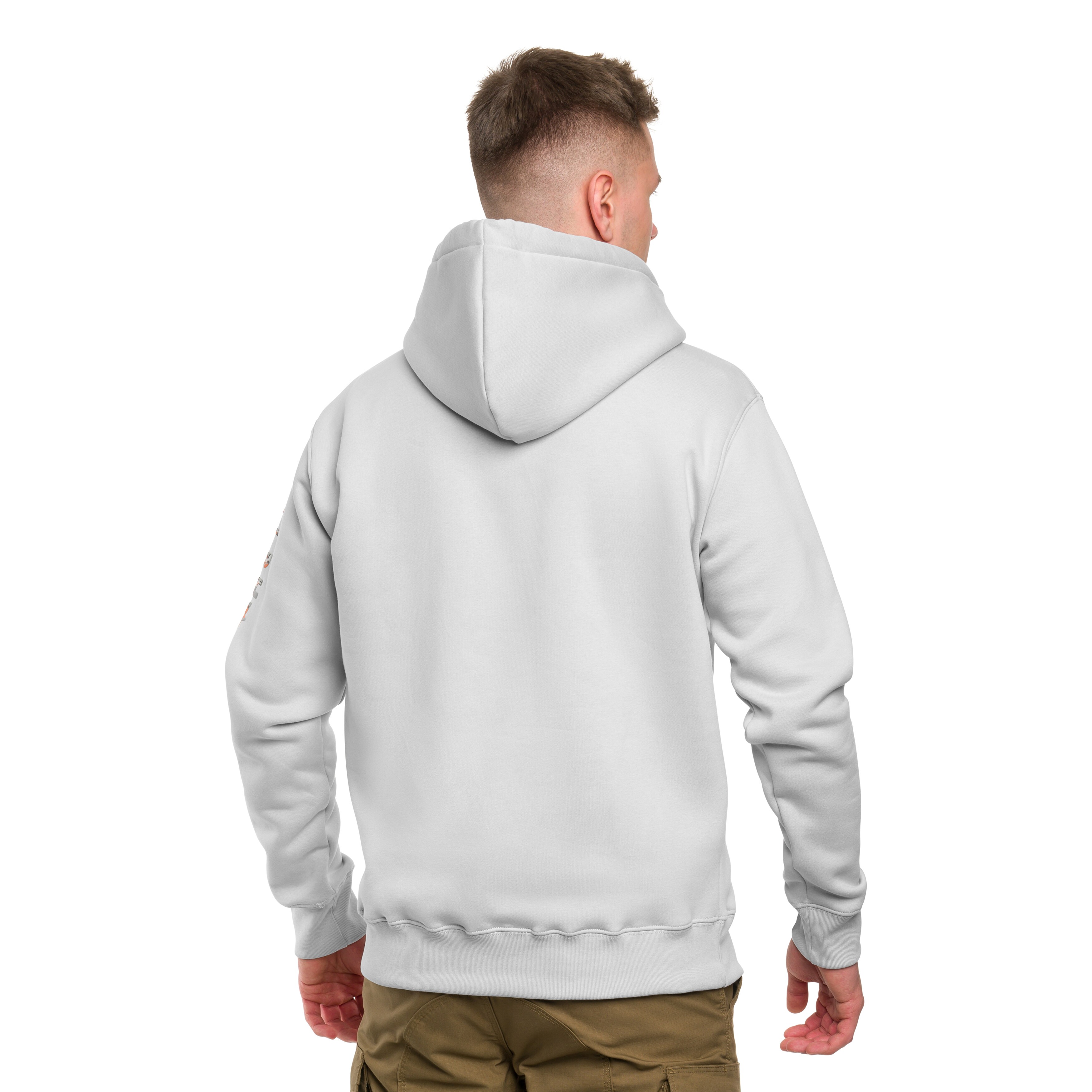 Alpha Industries Camo Sleeve Hoodie pulóver - Pastel Grey