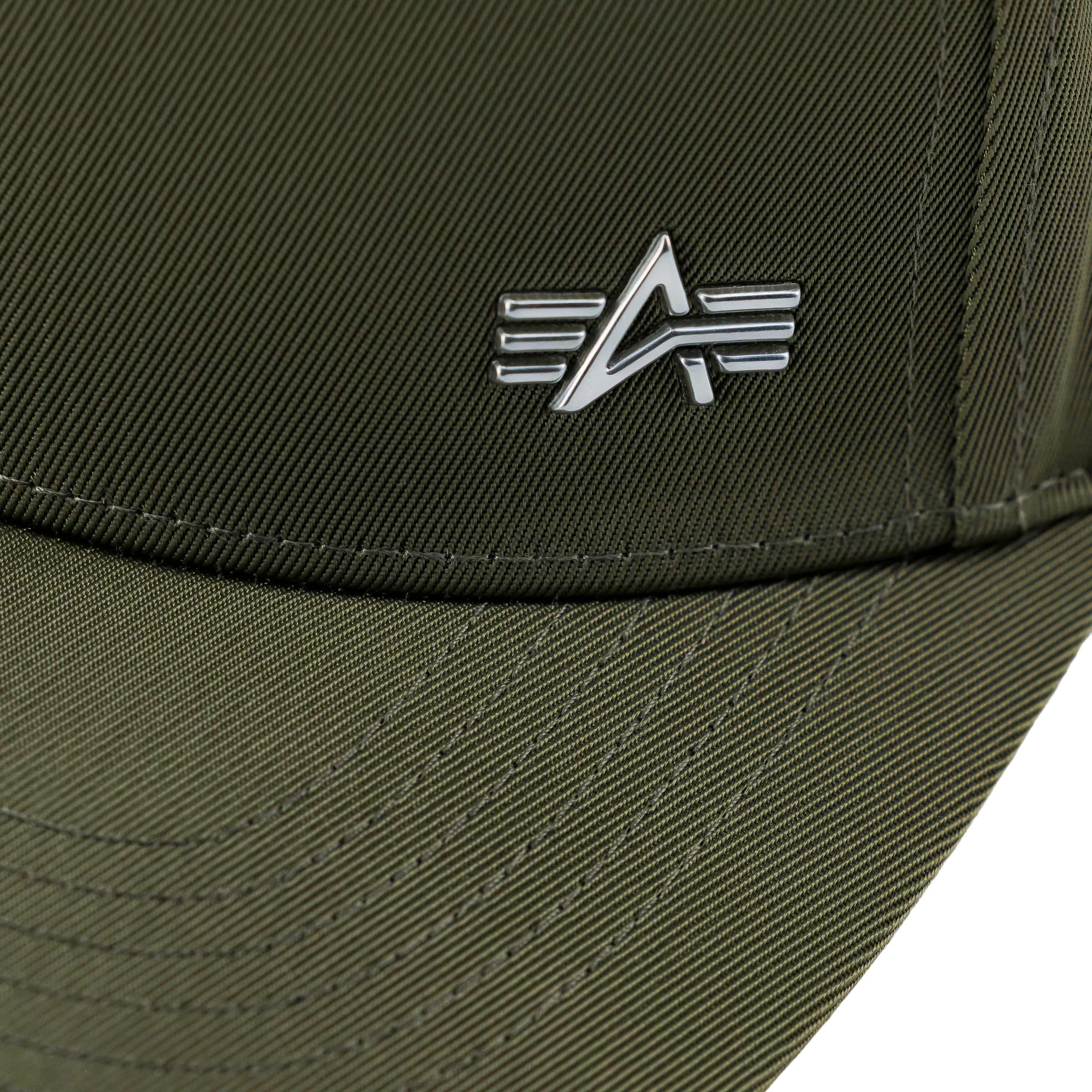 Alpha Industries Metal Label Cap sapka - Dark Olive