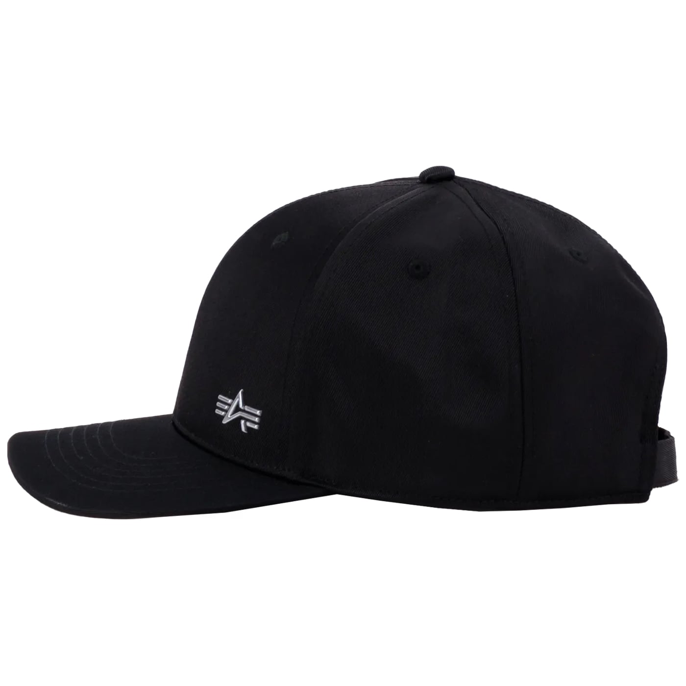 Alpha Industries Metal Label Cap sapka - Black/Metallic Silver